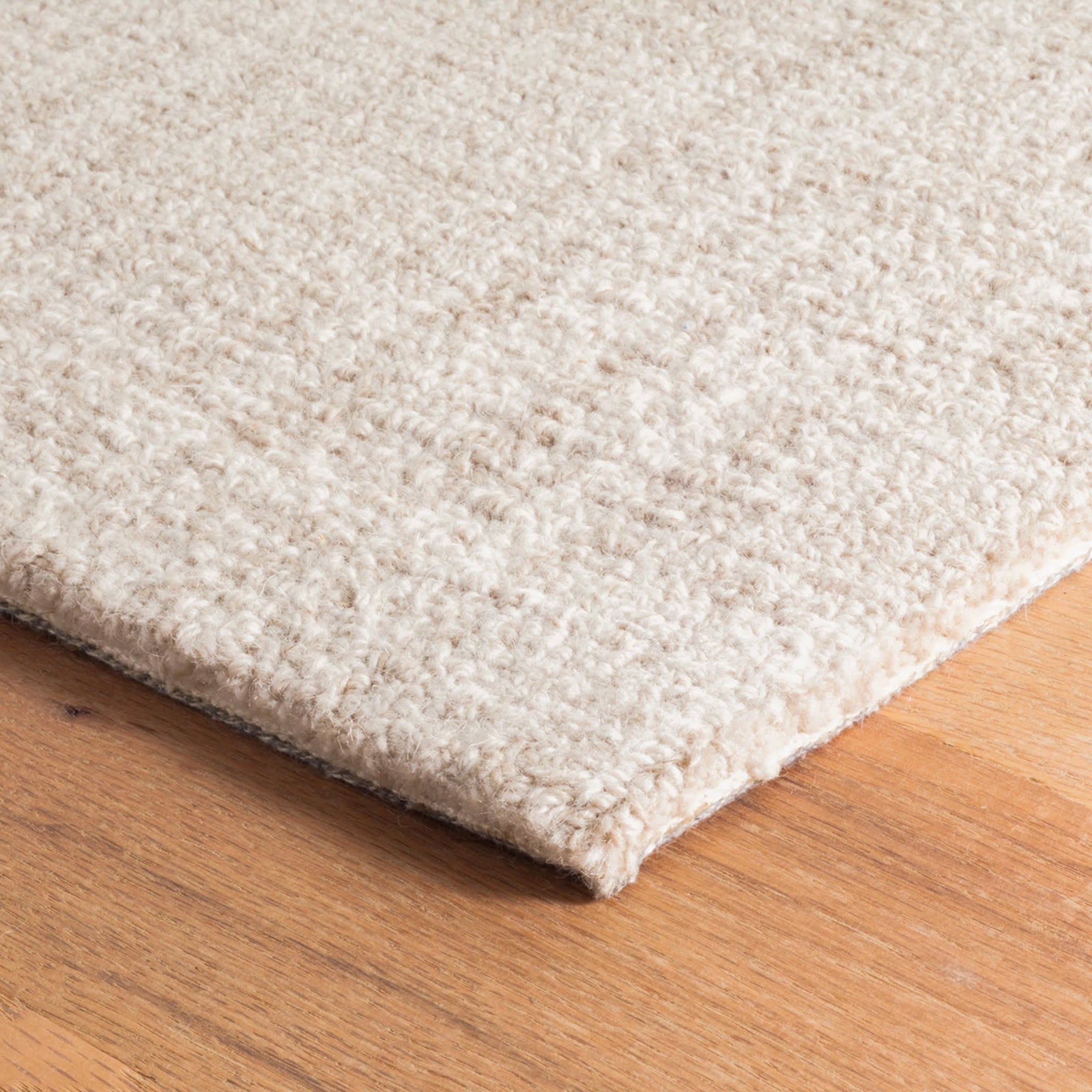 Crosshatch Ivory Hand Micro Hooked Wool Rug