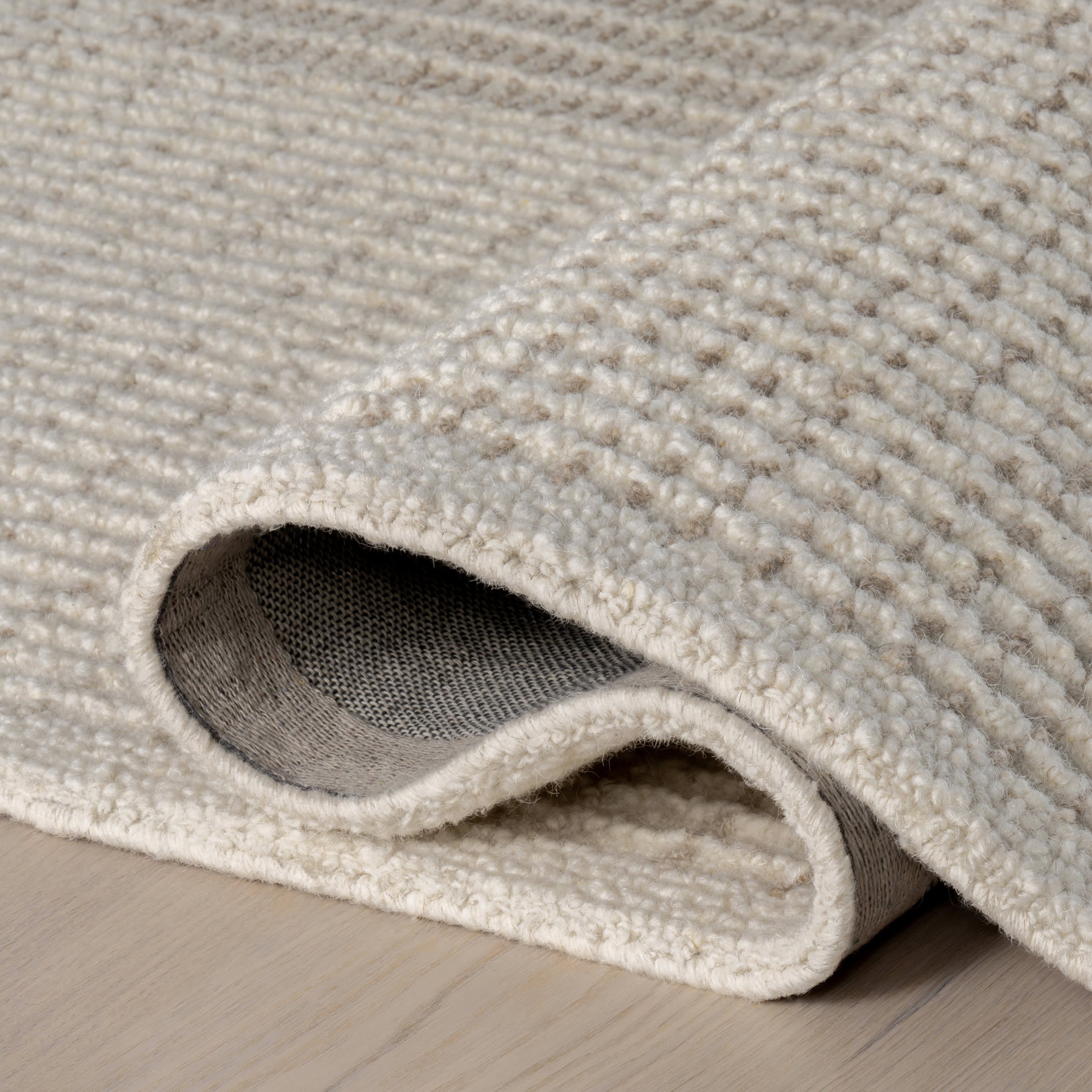 Montecito Tiled Wool Rug | Ivory