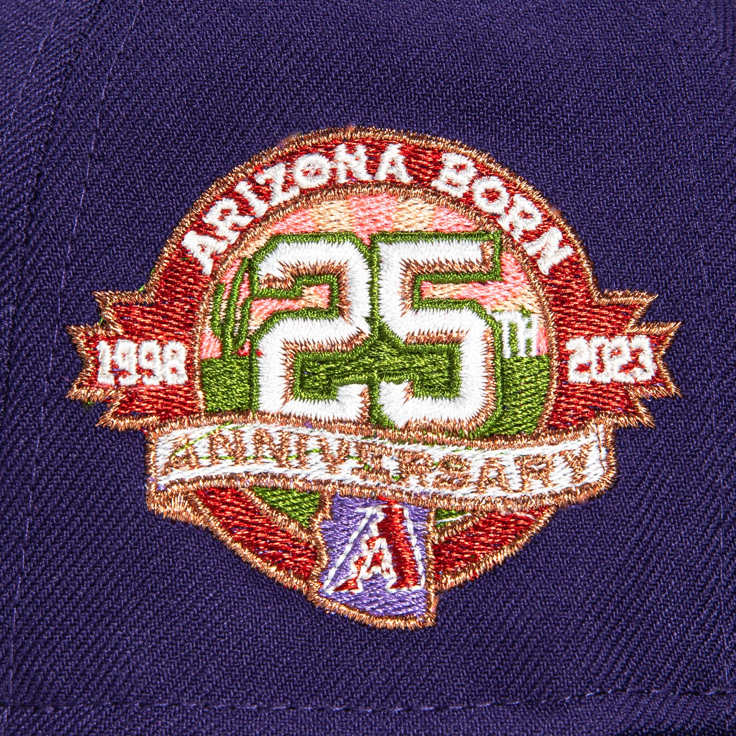 New Era 59Fifty Arizona Diamondbacks 25th Anniversary Patch D Hat - Purple, Black, Red