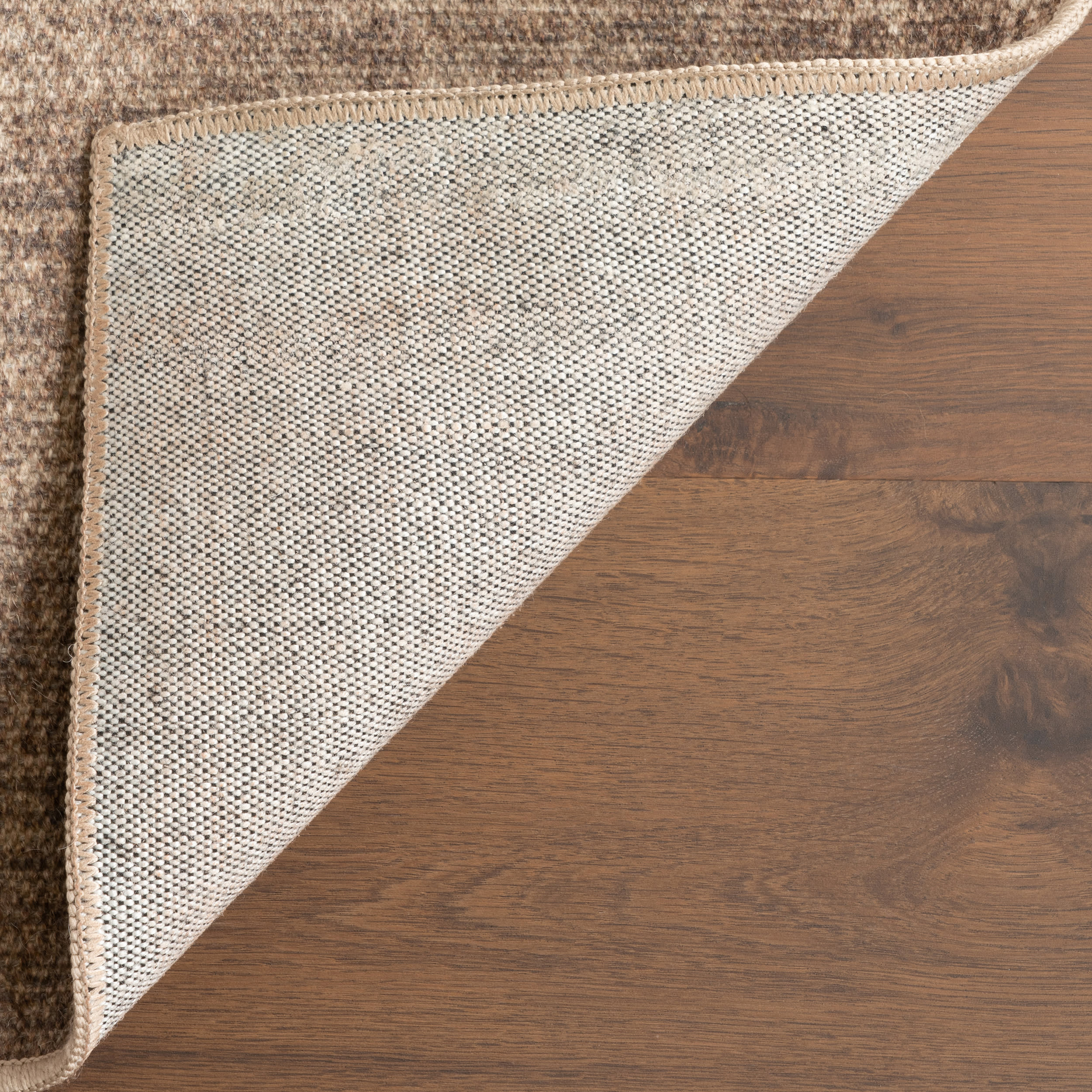 Evelina Vintage Solid Washable Rug | Brown