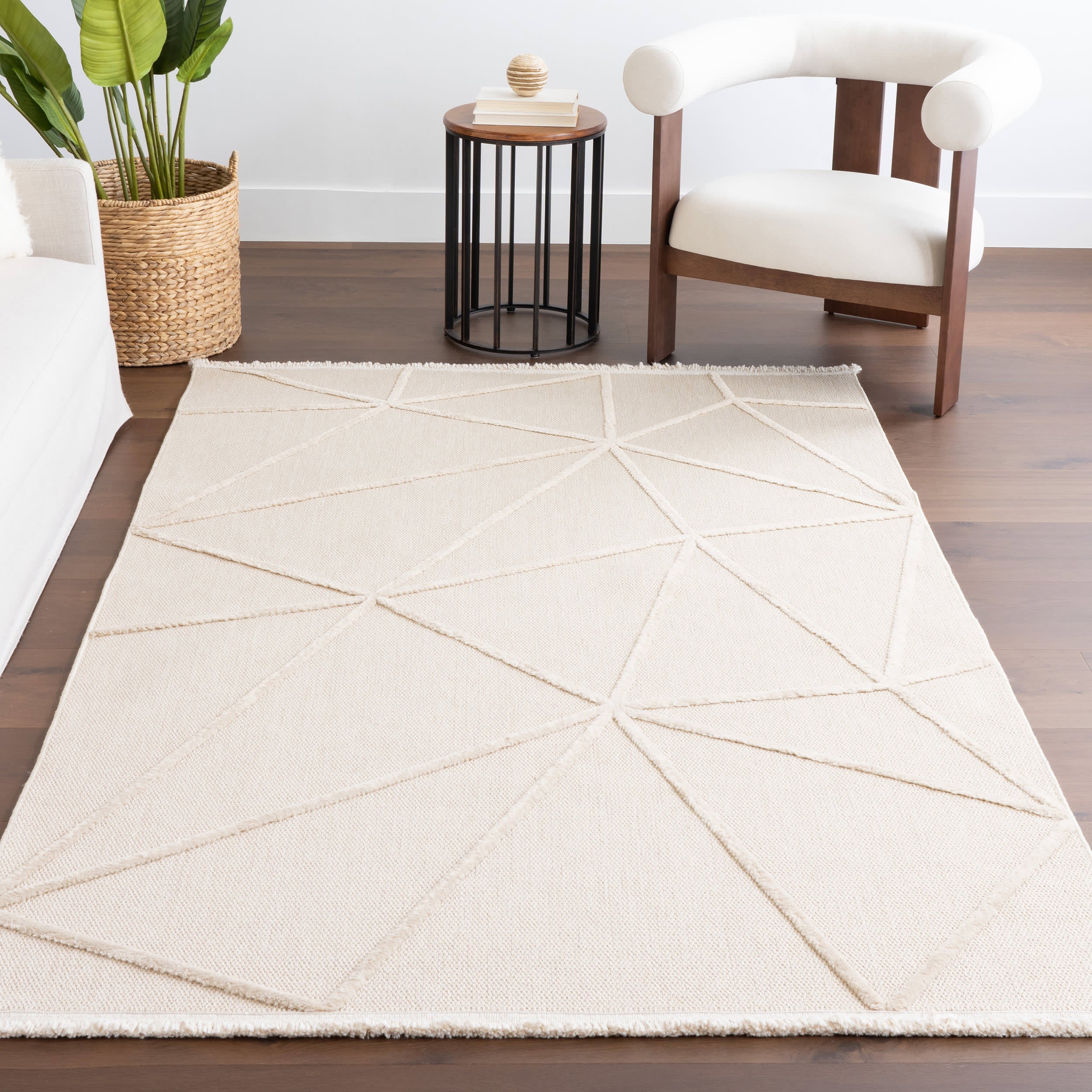 Parker Geometric Rug | Light Beige