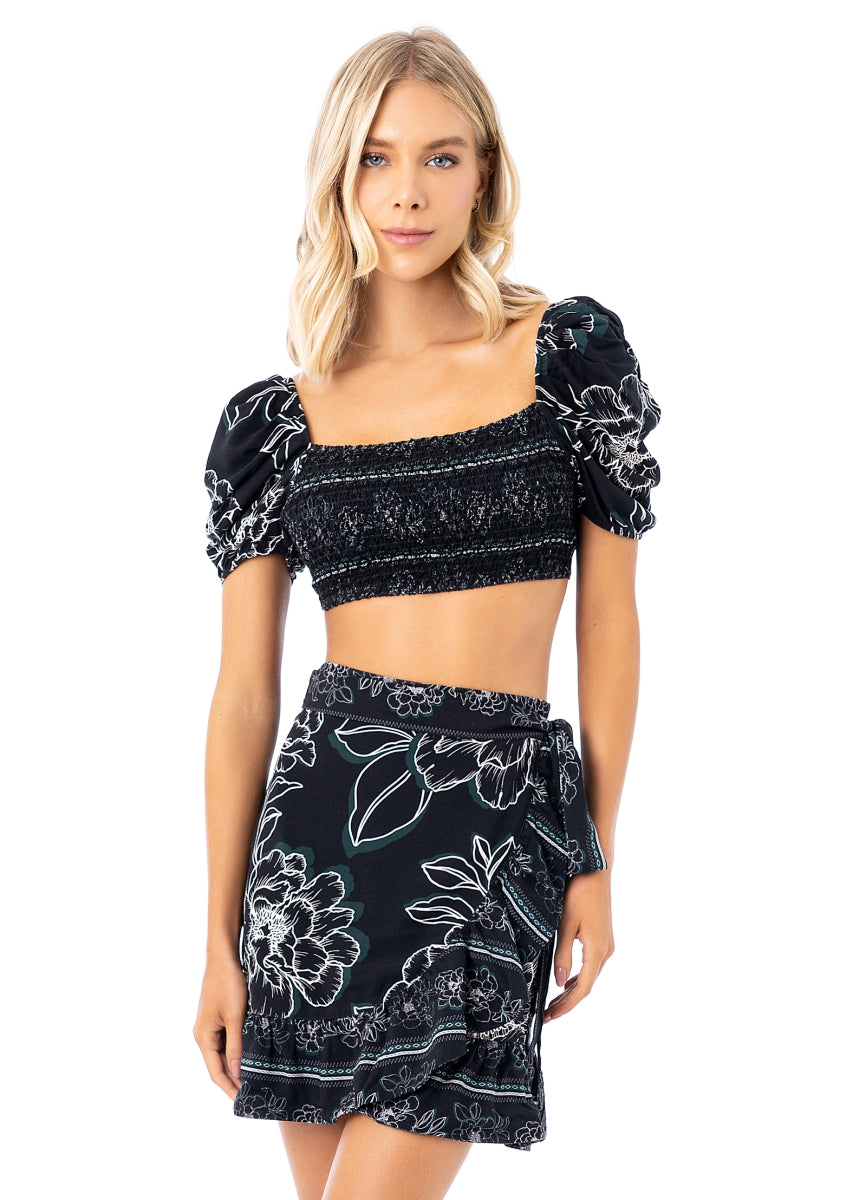 Maaji Ink Botanicals Clover Beachwear Crop Top