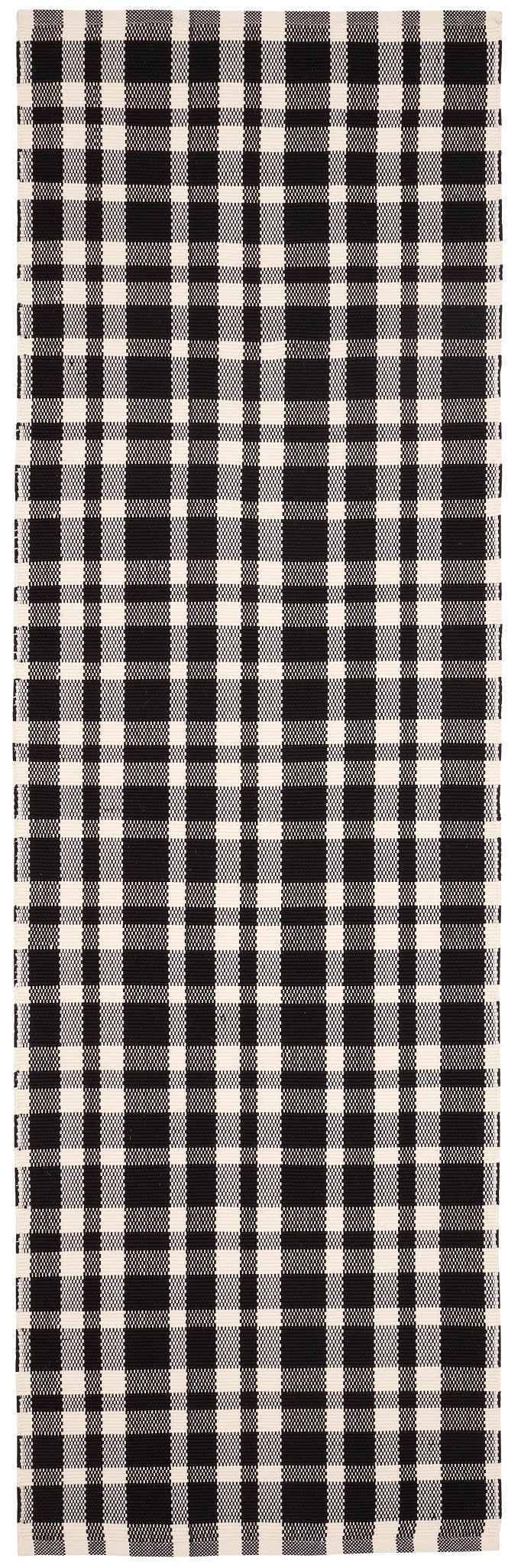 Tattersall Black Handwoven Indoor/Outdoor Rug