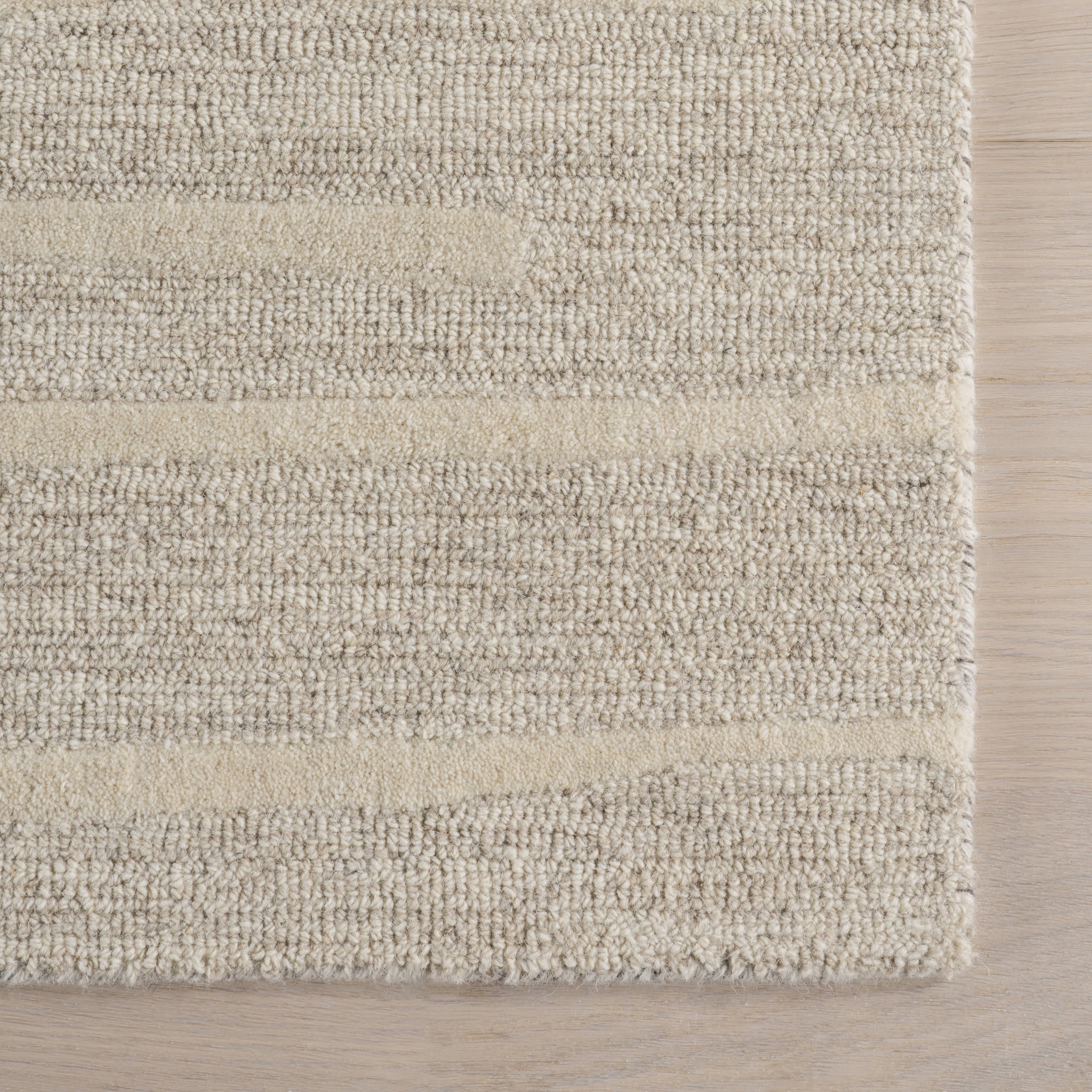 Parsa Striped Wool Rug | Beige