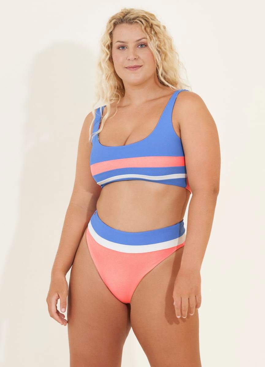 Maaji Coraly Blue Izzy Sporty Bralette Bikini Top