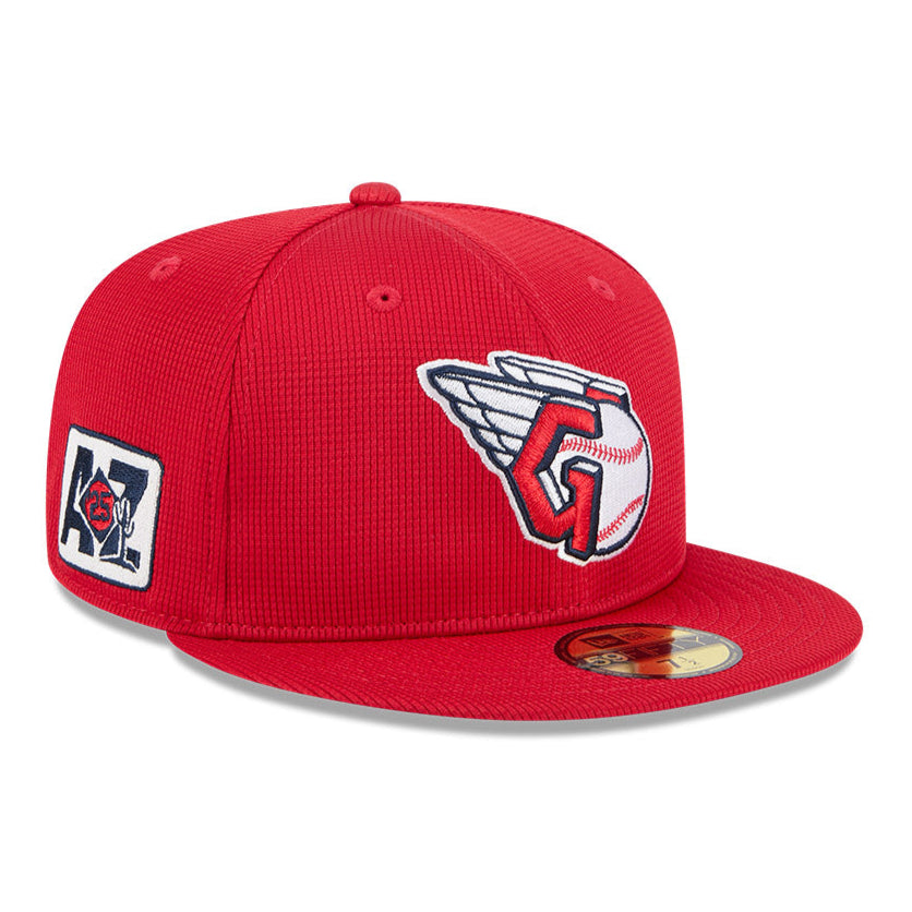 New Era 59Fifty Cleveland Guardians 2025 Spring Training Patch Hat - Red