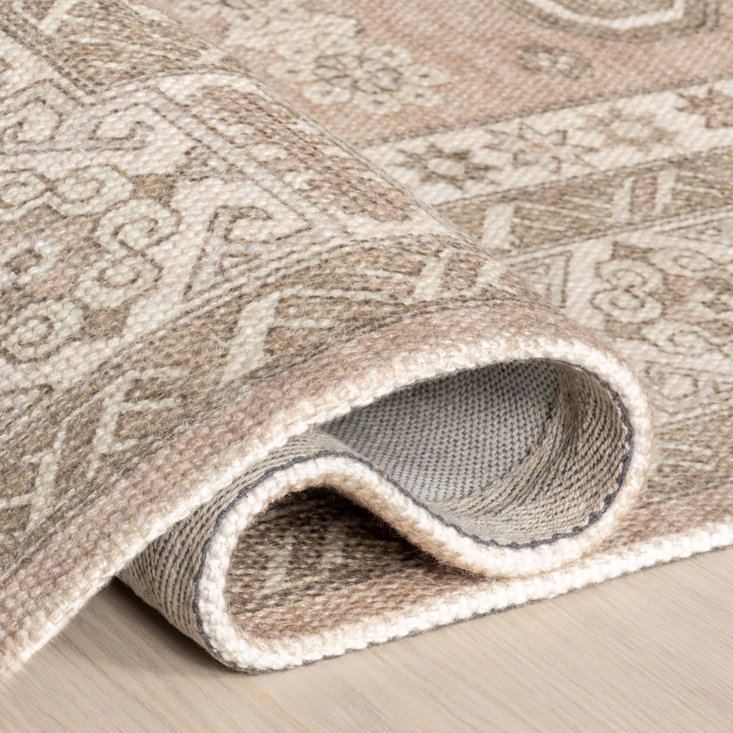 Fae Wool and Cotton Rug | Beige