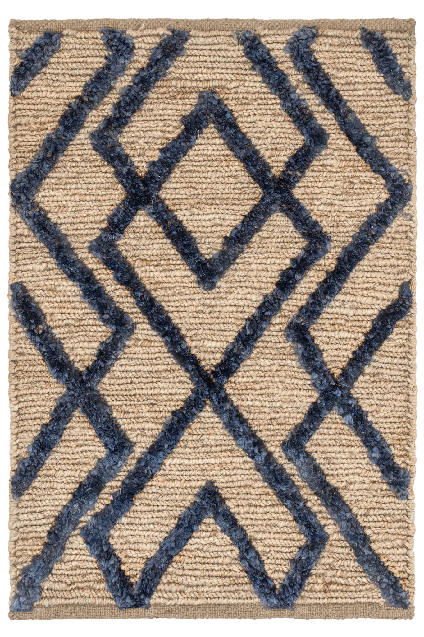 Marco Navy Jute Soumak Handwoven Rug