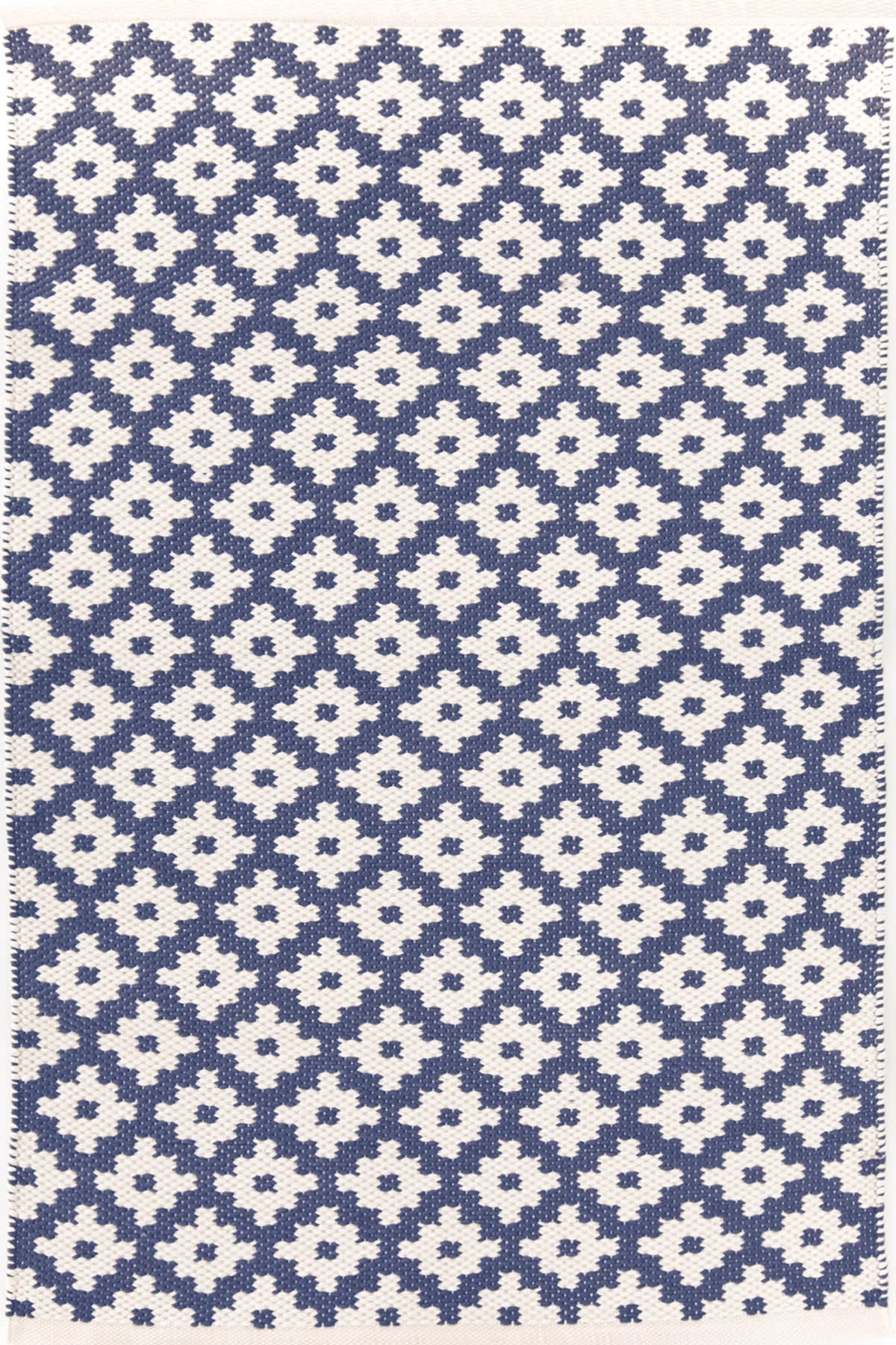 Samode Denim/Ivory Handwoven Indoor/Outdoor Rug