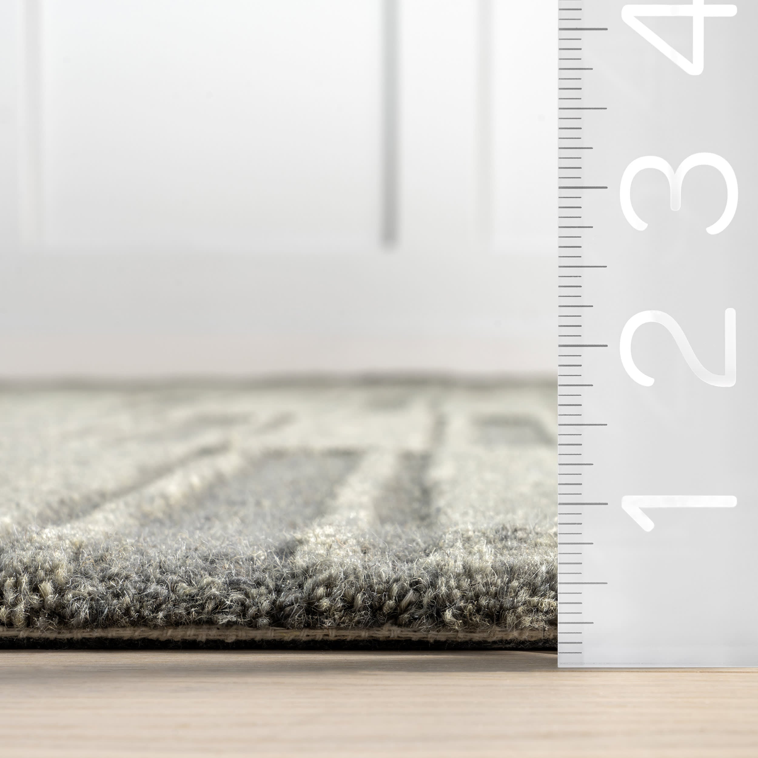 Starke Broken Stripe Wool Rug | Grey