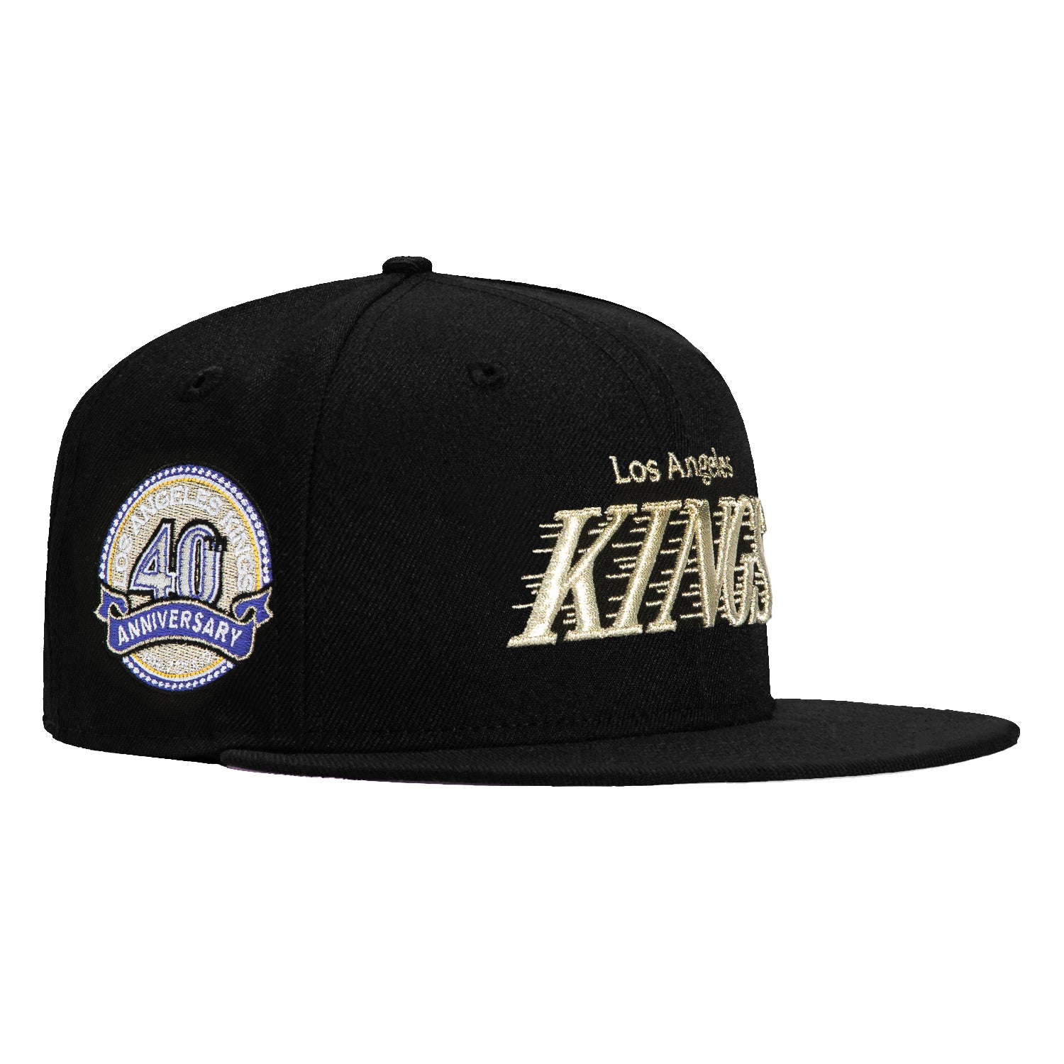 New Era 59Fifty Los Angeles Kings 40th Anniversary Patch Hat - Black, Metallic Silver