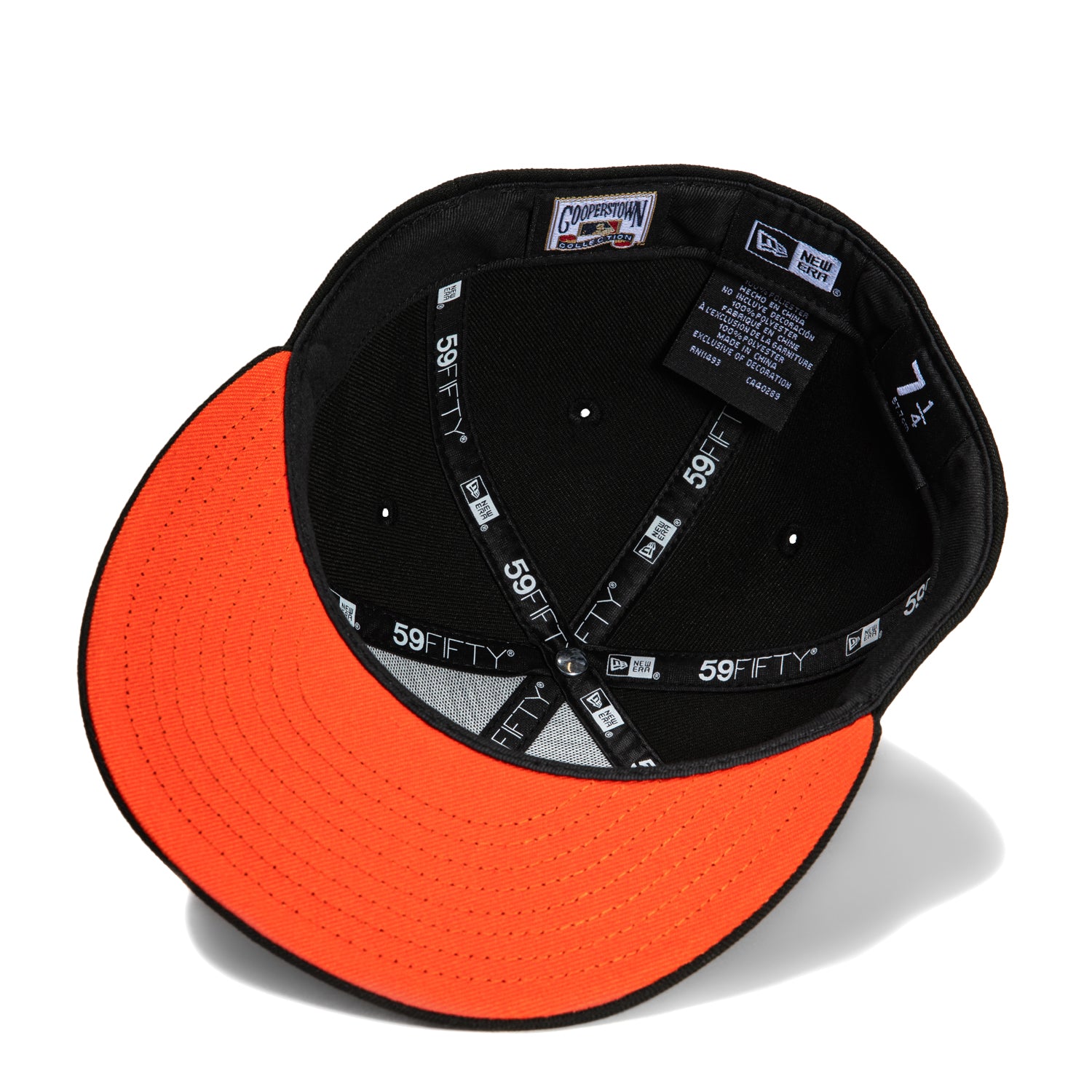 New Era 59Fifty San Francisco Giants 2010 World Series Patch Orange UV Hat - Black