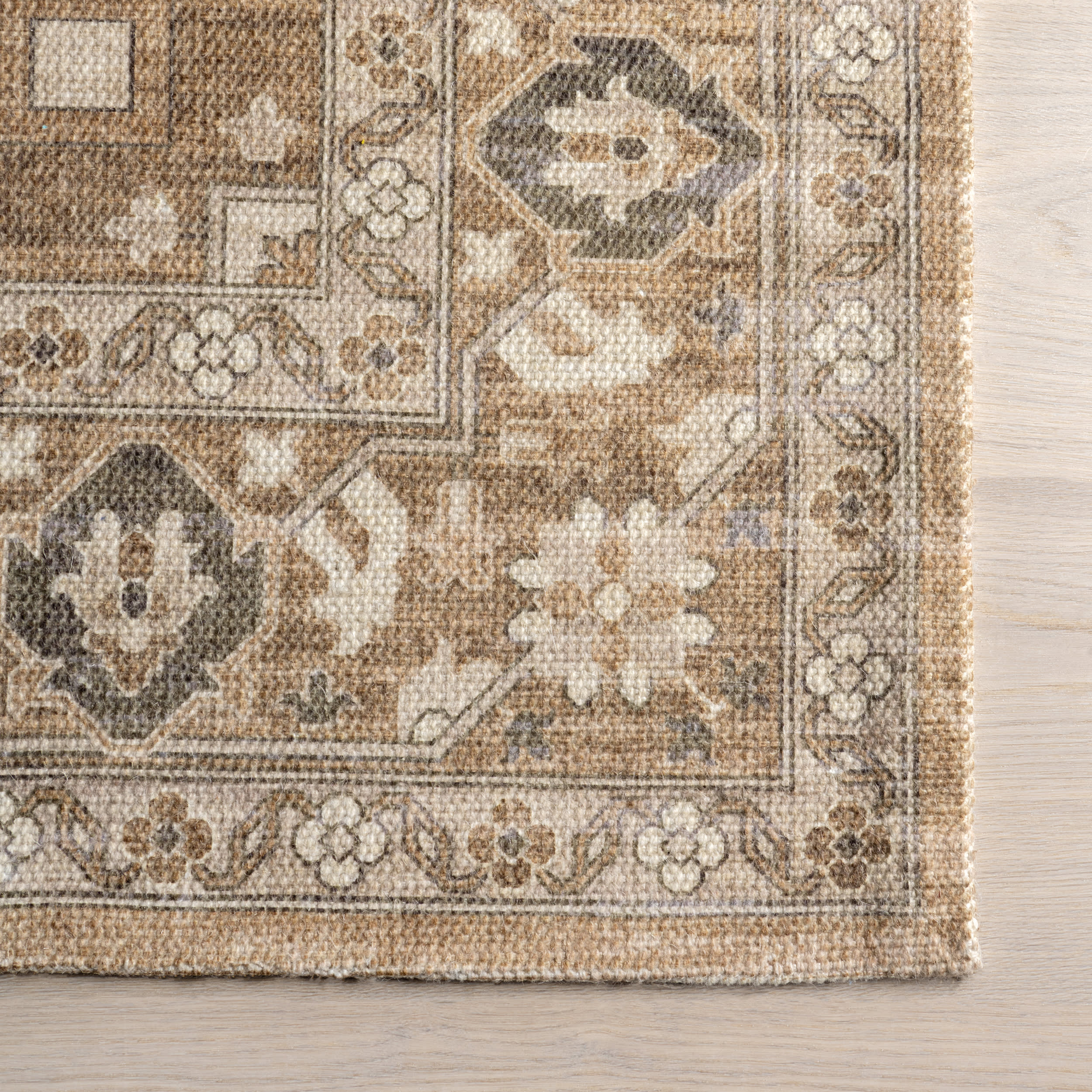 Evermore Medallion Wool and Cotton Rug | Brown