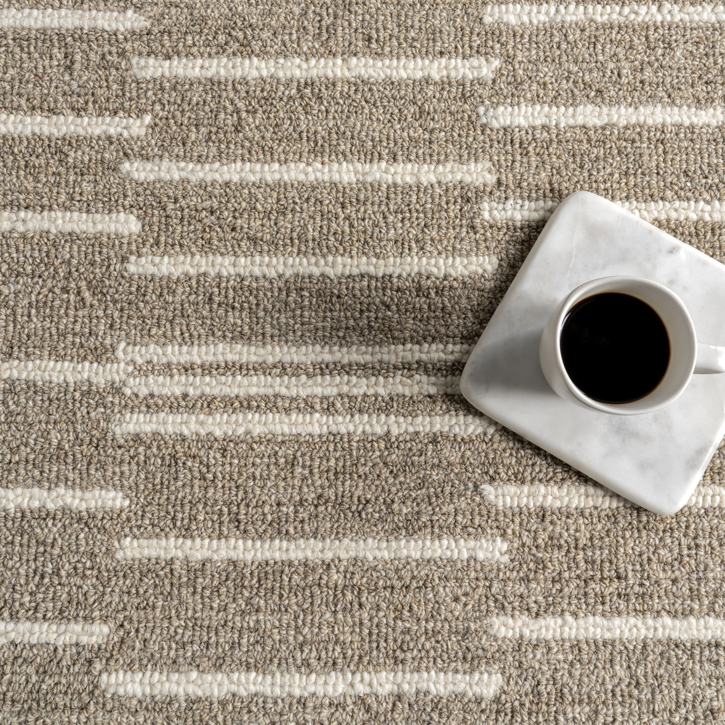 Laylah Striped Rug | Taupe