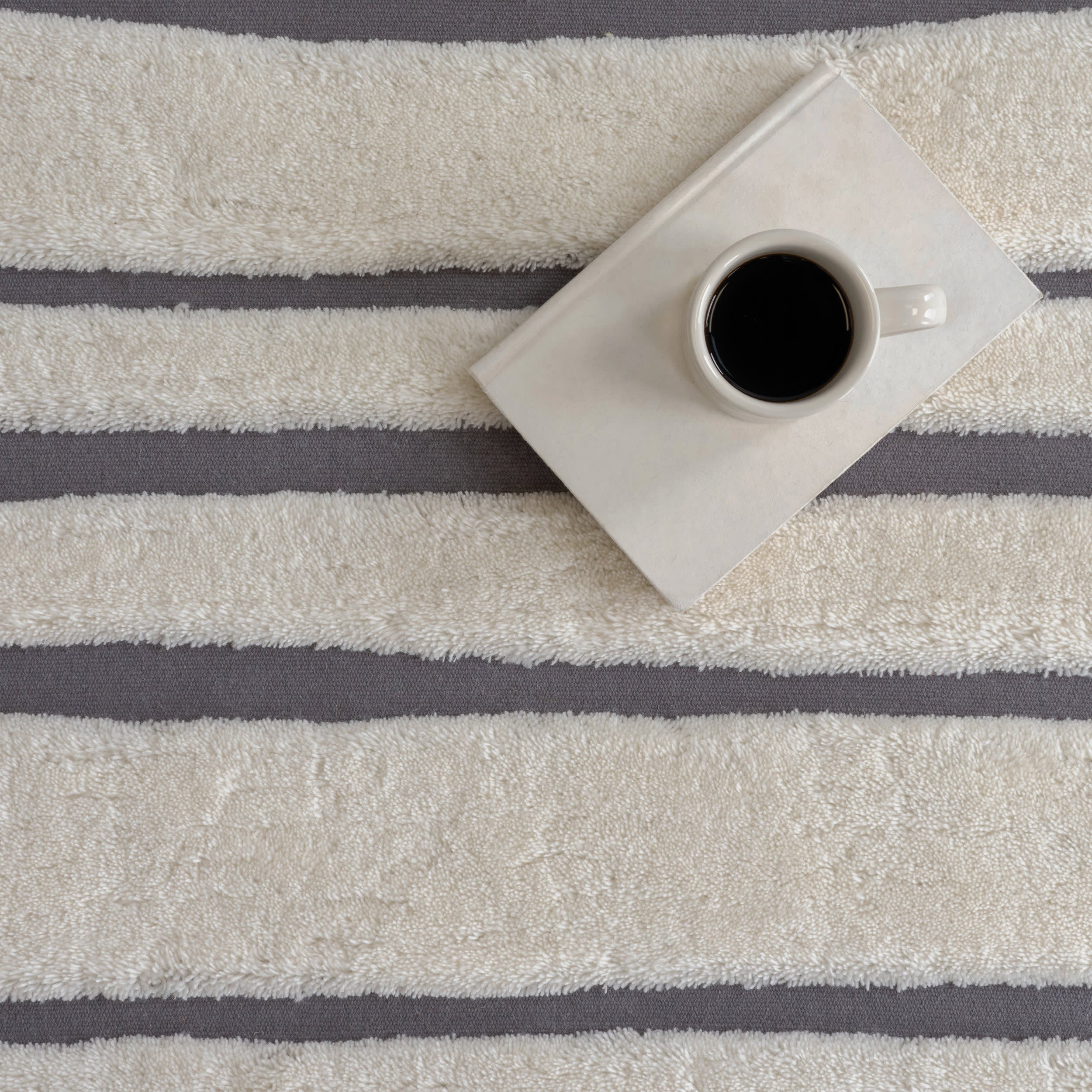 Studio Striped New Zealand Wool Rug | Ivory