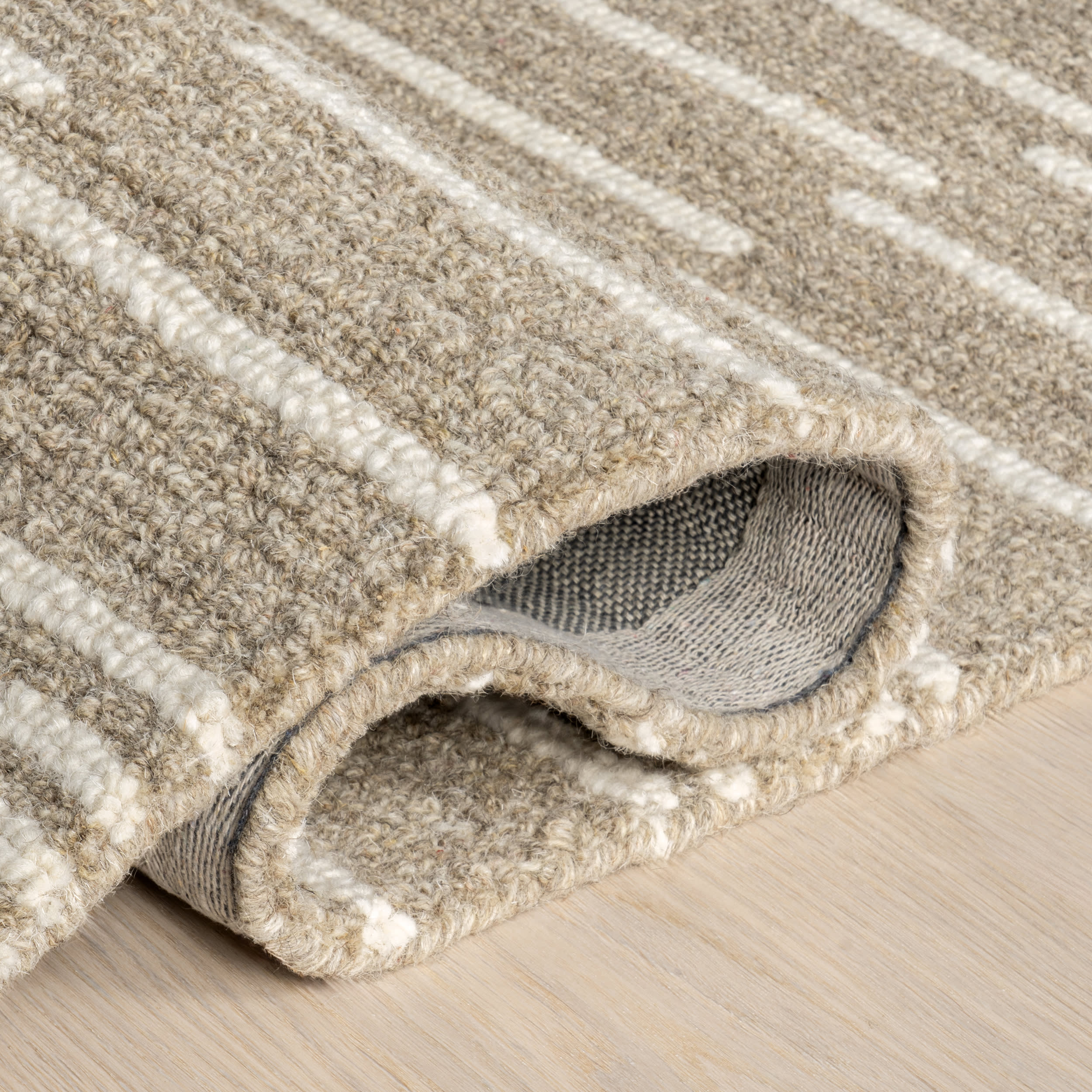 Laylah Striped Rug | Taupe