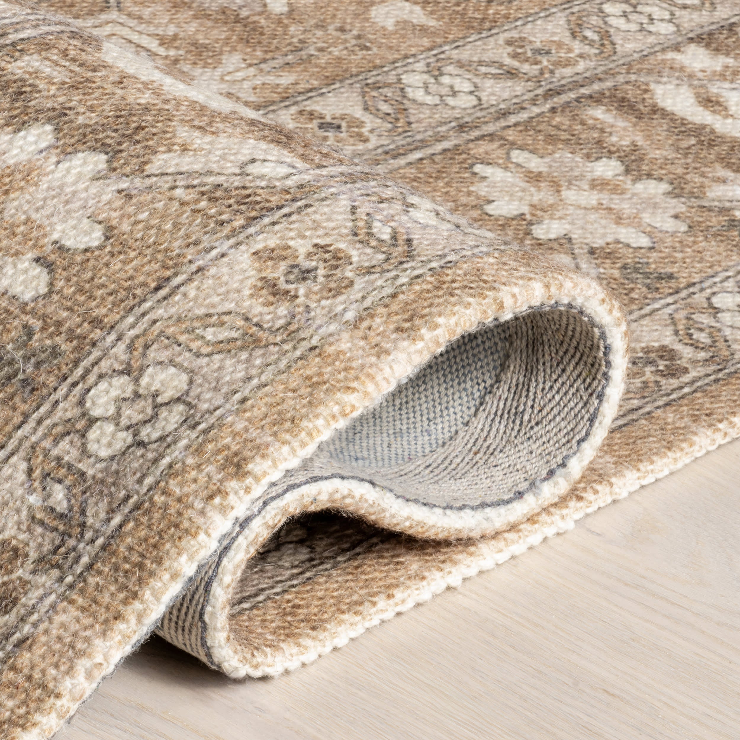 Evermore Medallion Wool and Cotton Rug | Brown