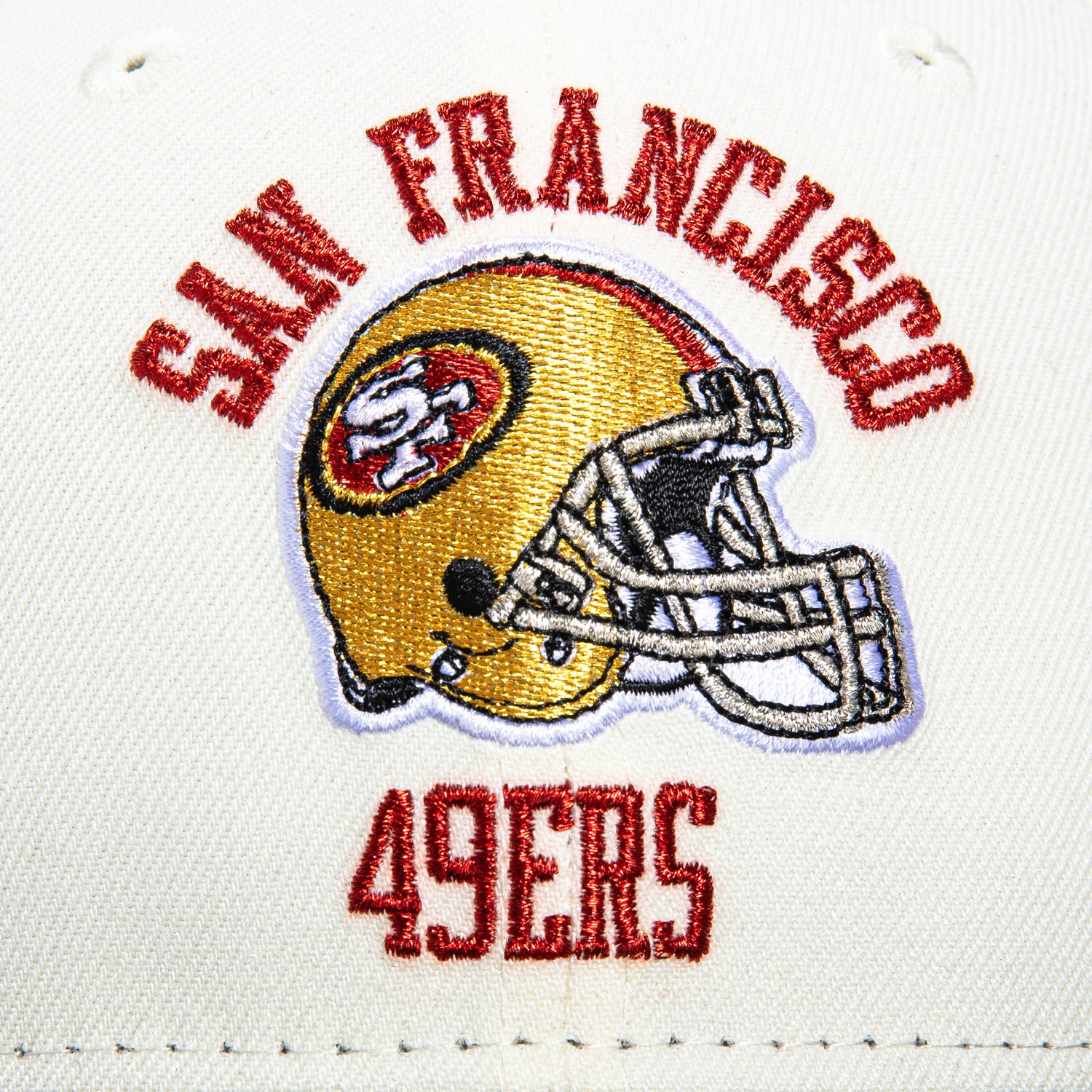 New Era 59Fifty San Francisco 49ers 30th Anniversary Champions Patch Helmet Hat - White, Black