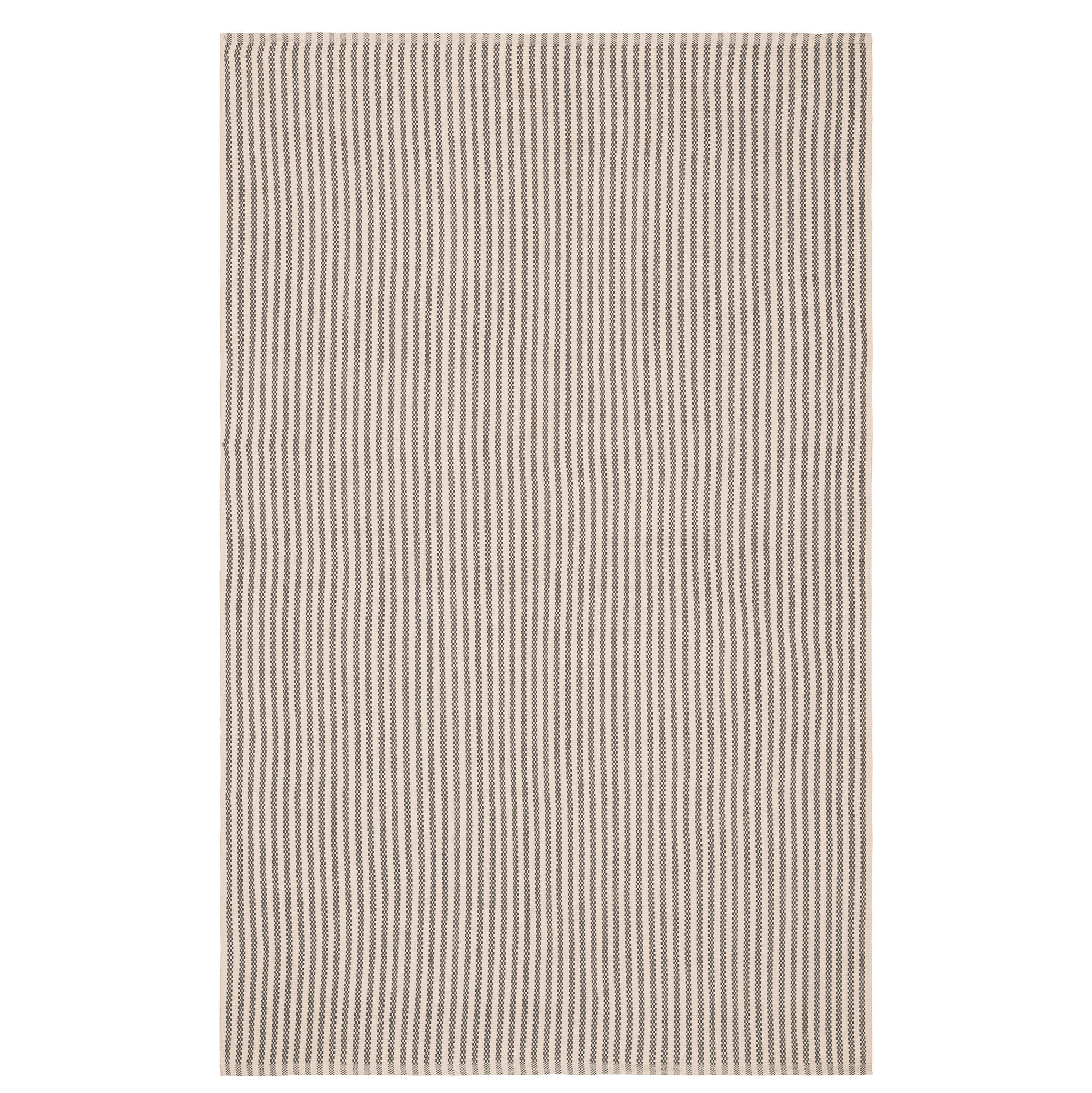 Pinstripe Grey/Ivory Handwoven Indoor/Outdoor Rug