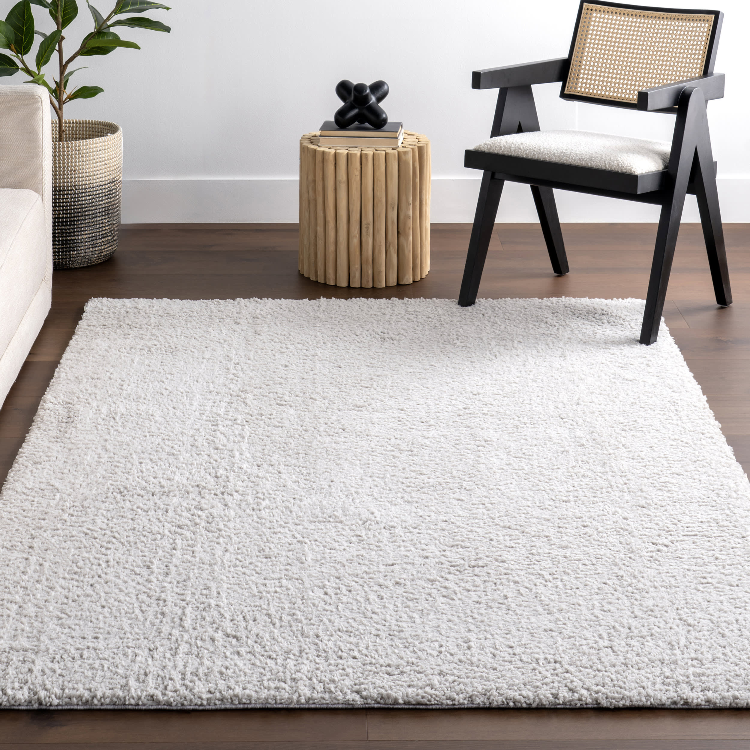 Alaya Solid Rug | Light Silver