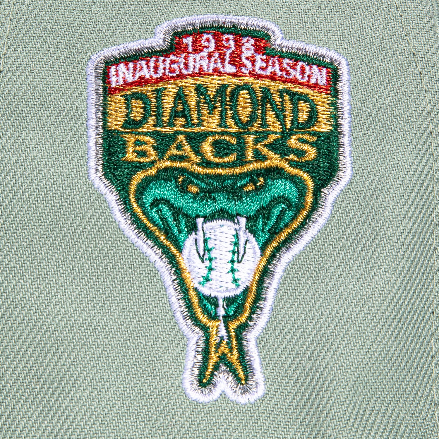 New Era 59Fifty Winter Forest Arizona Diamondbacks Inaugural Patch Upside Down Hat - Everest Green, Green