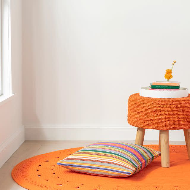 Reef Tangerine Handwoven Indoor/Outdoor Oval Rug