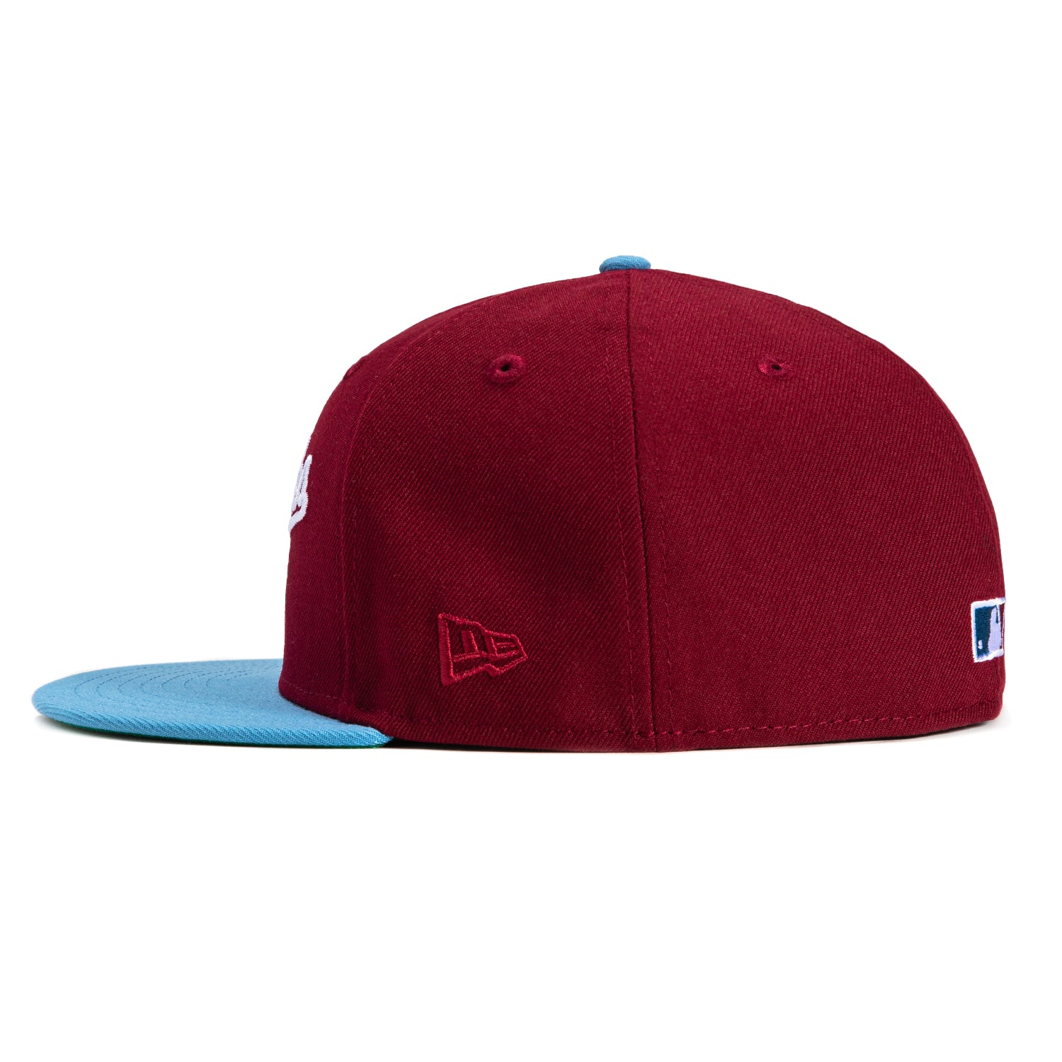 New Era 59Fifty Los Angeles Dodgers 50th Anniversary Stadium Patch Word Hat - Cardinal, Light Blue