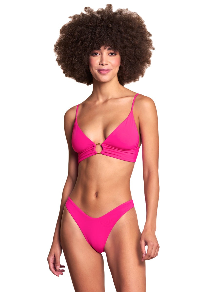 Maaji Dragon Fruit Shine Long Line Triangle Bikini Top