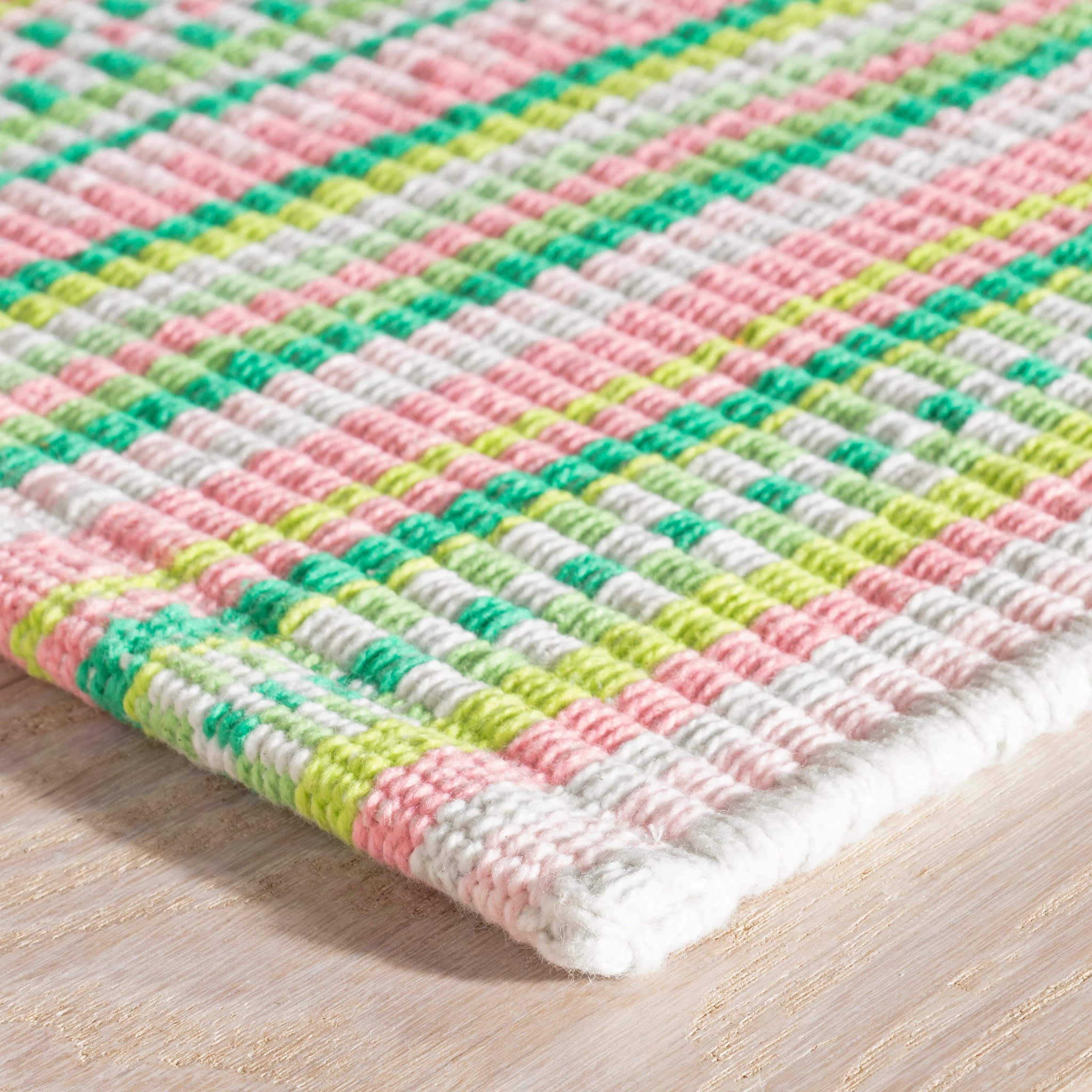 Hannah Watermelon Handwoven Cotton Rug