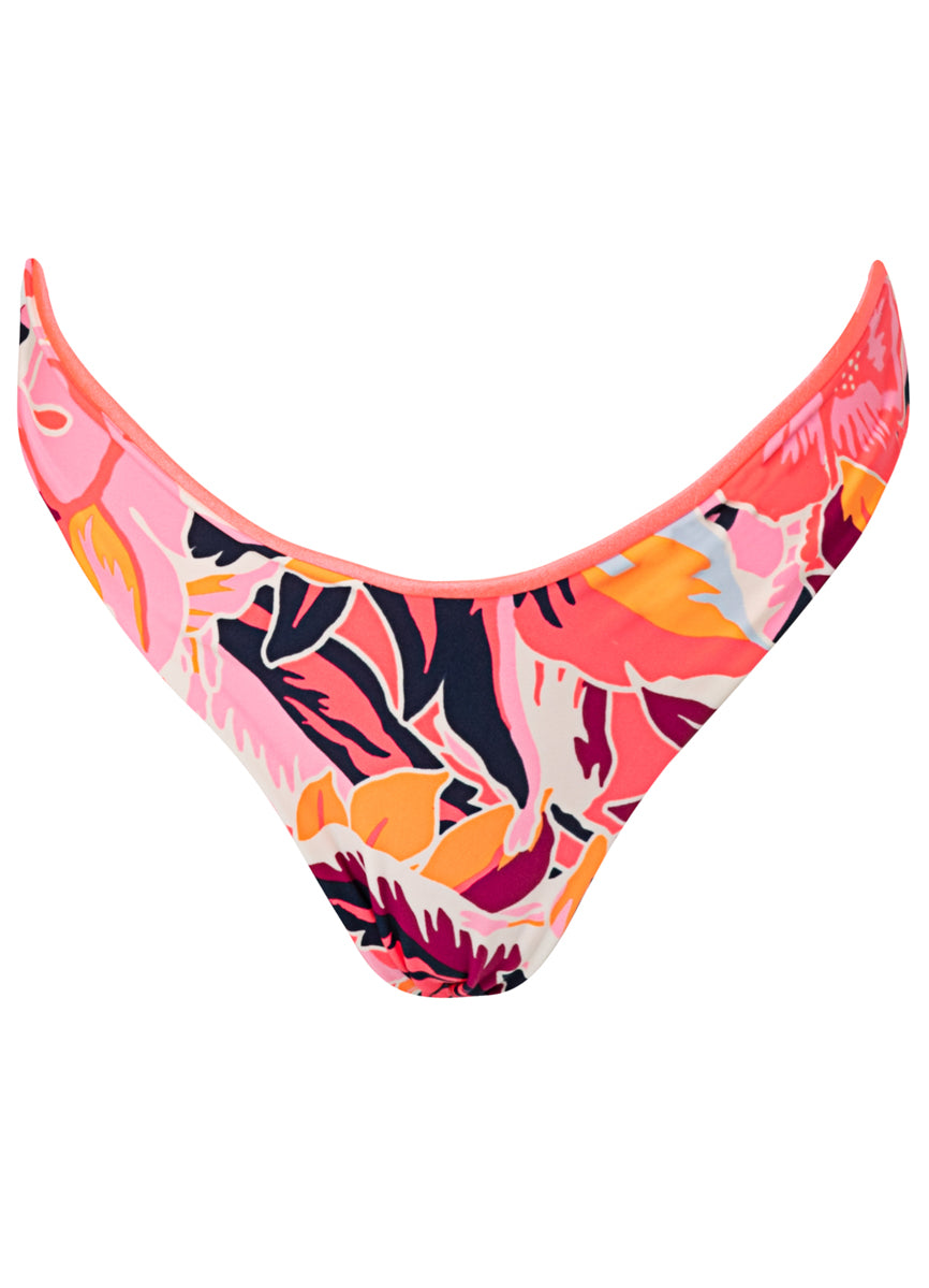 Maaji Coral Leafy Splendour Regular Rise Thin Side Bikini Bottom