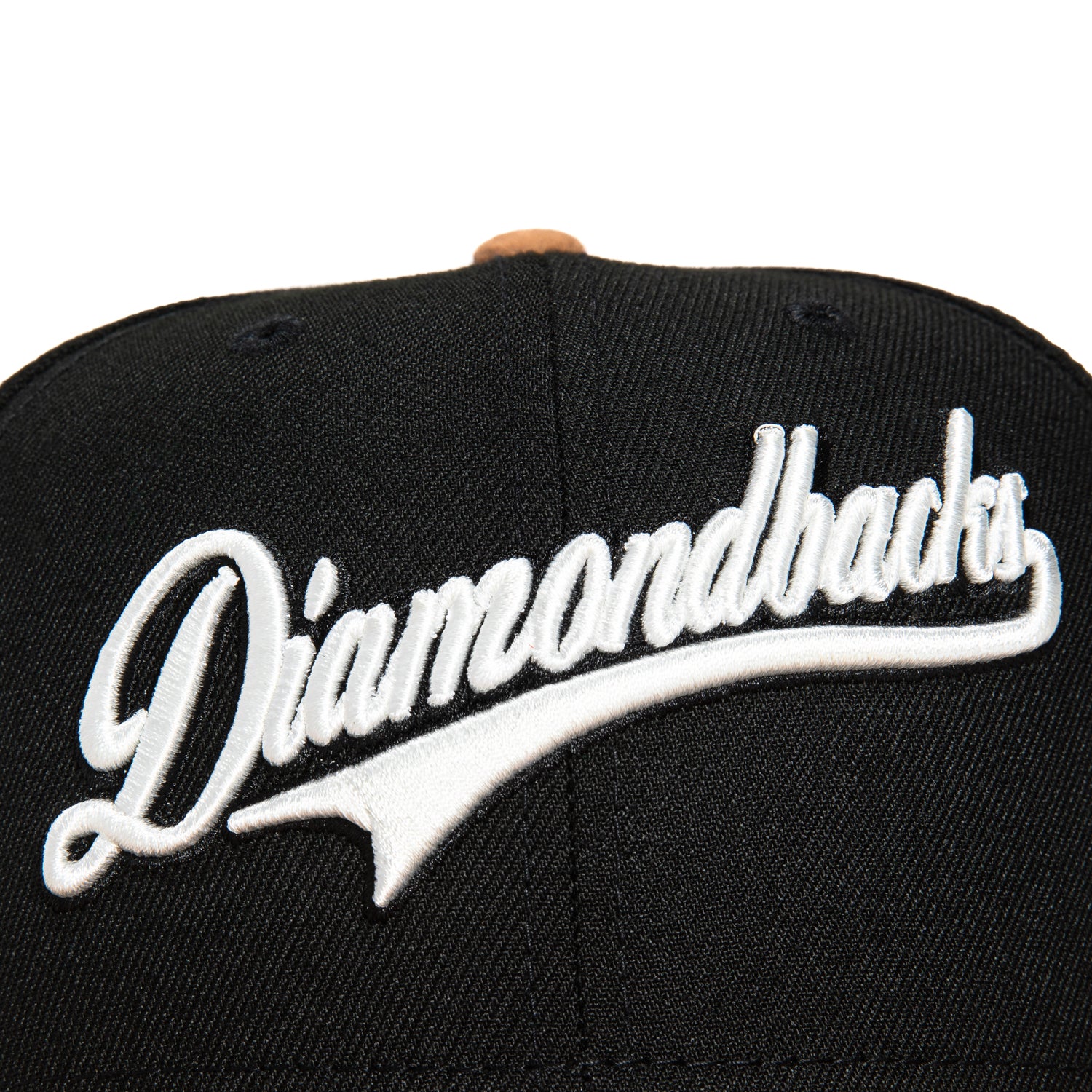 New Era 59Fifty Suede Visor Arizona Diamondbacks Inaugural Patch Script Hat - Black, Tan