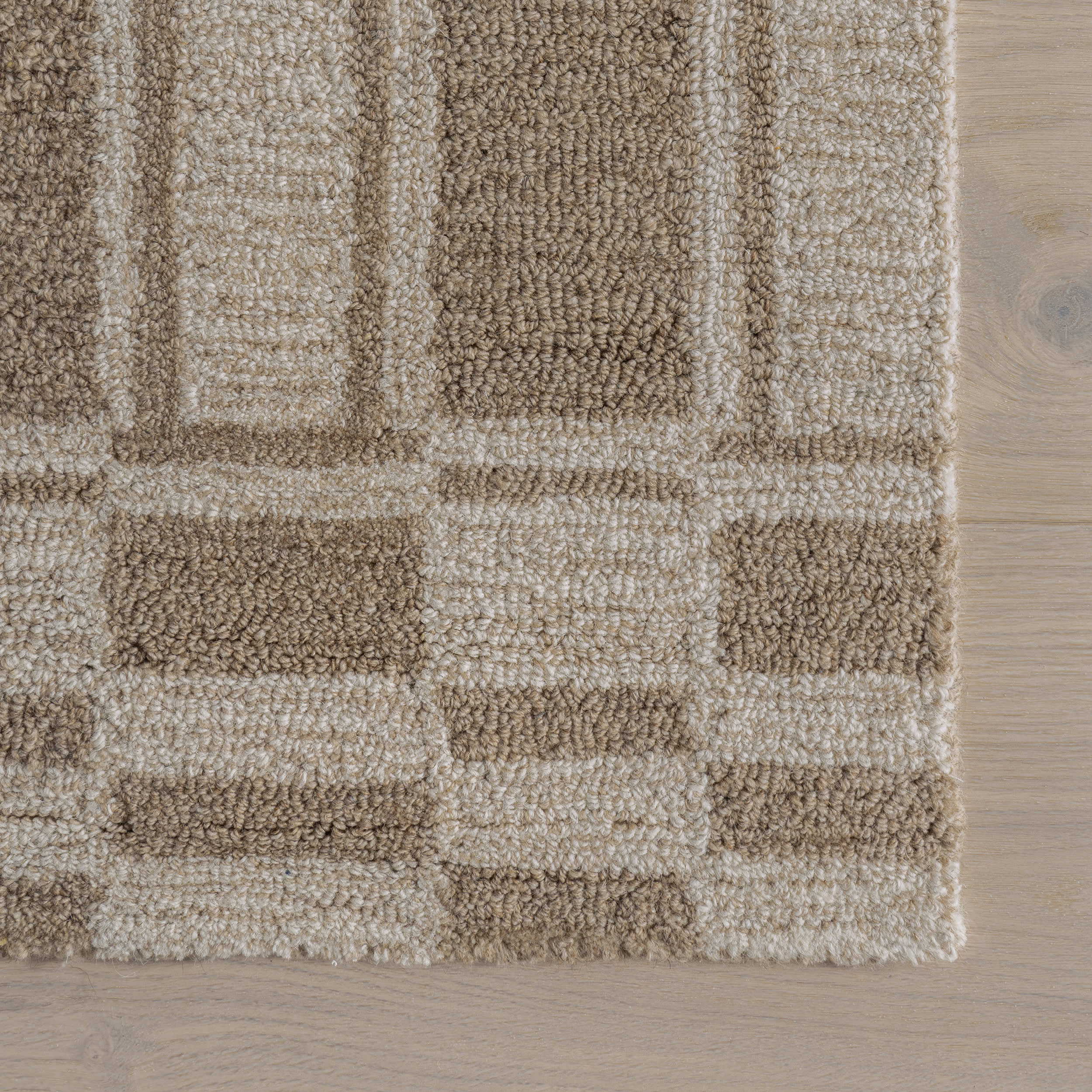 Marlowe Geometric Wool Rug | Beige