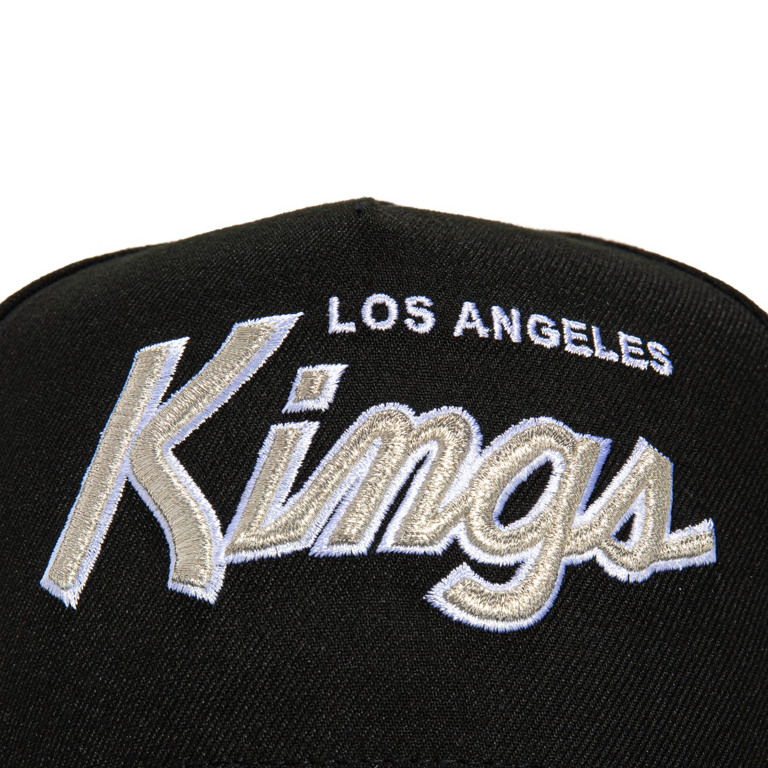 New Era 9Fifty A-Frame Los Angeles Kings Logo Patch Snapback Script Hat - Black