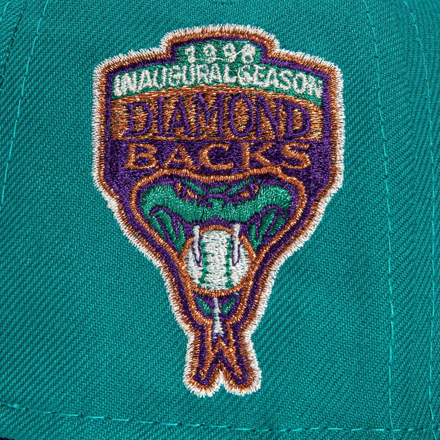 New Era 59Fifty Arizona Diamondbacks Inaugural Patch Pink UV D Hat - Teal