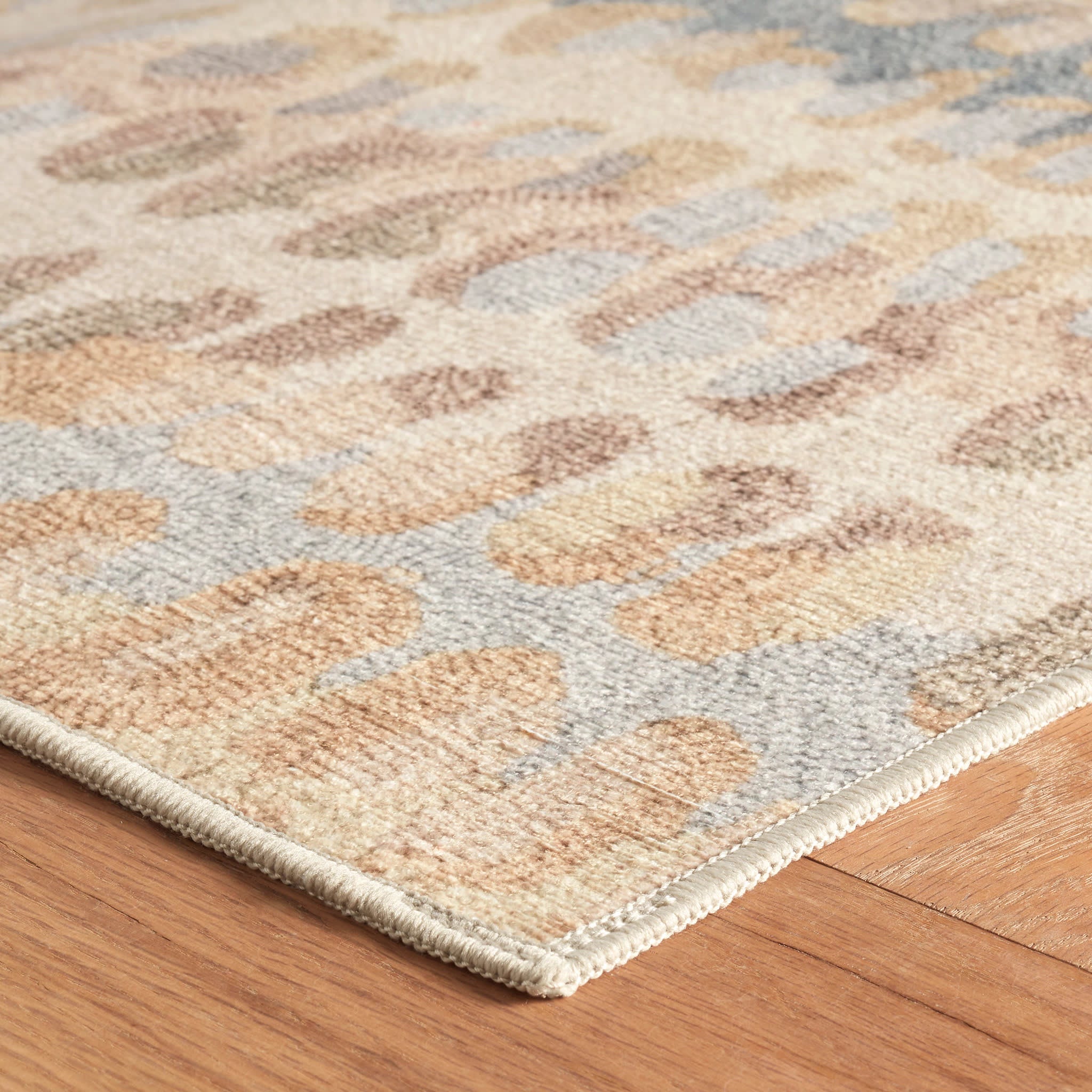 Paint Chip Natural Machine Washable Rug