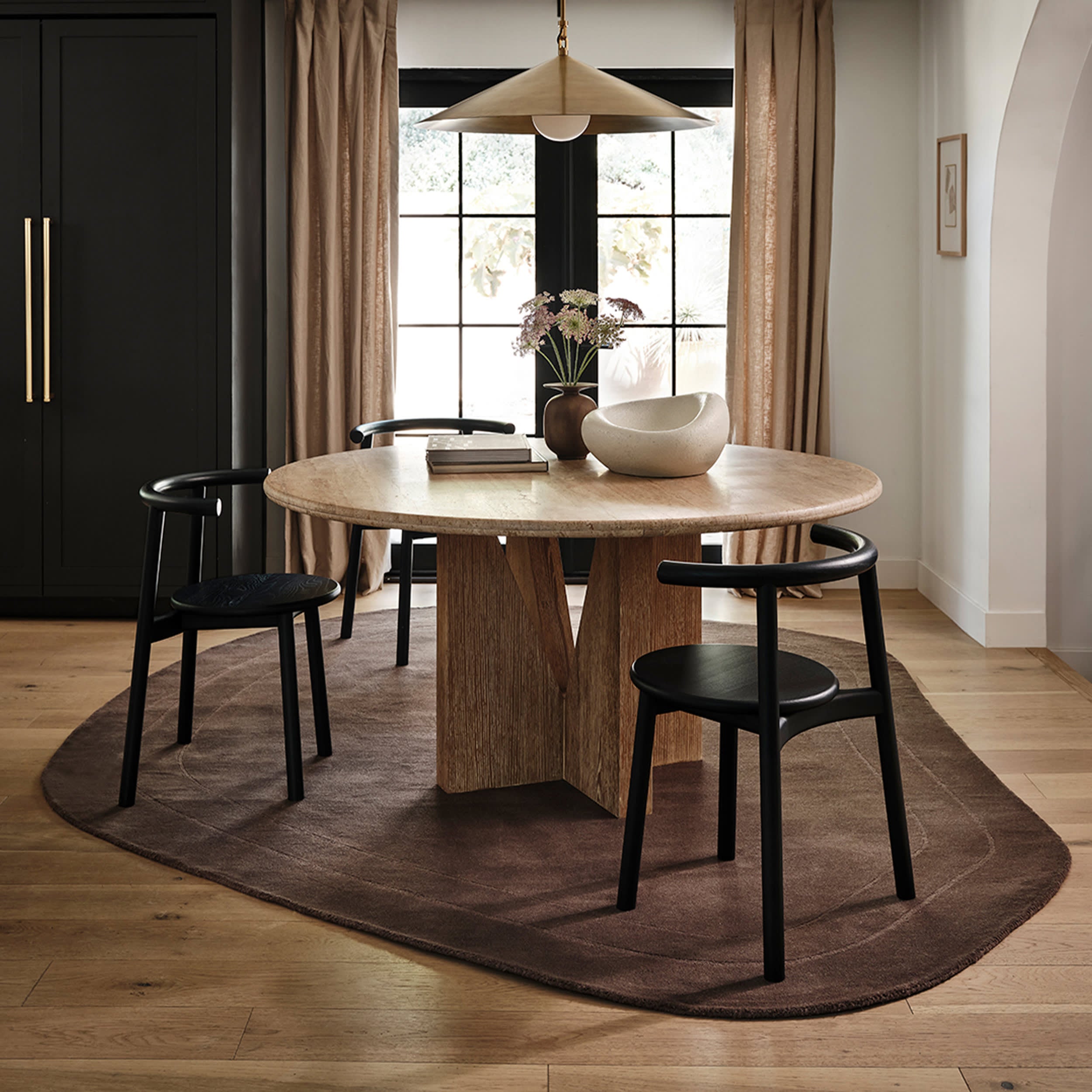 Canyon Abstract Wool Rug | Dark Brown