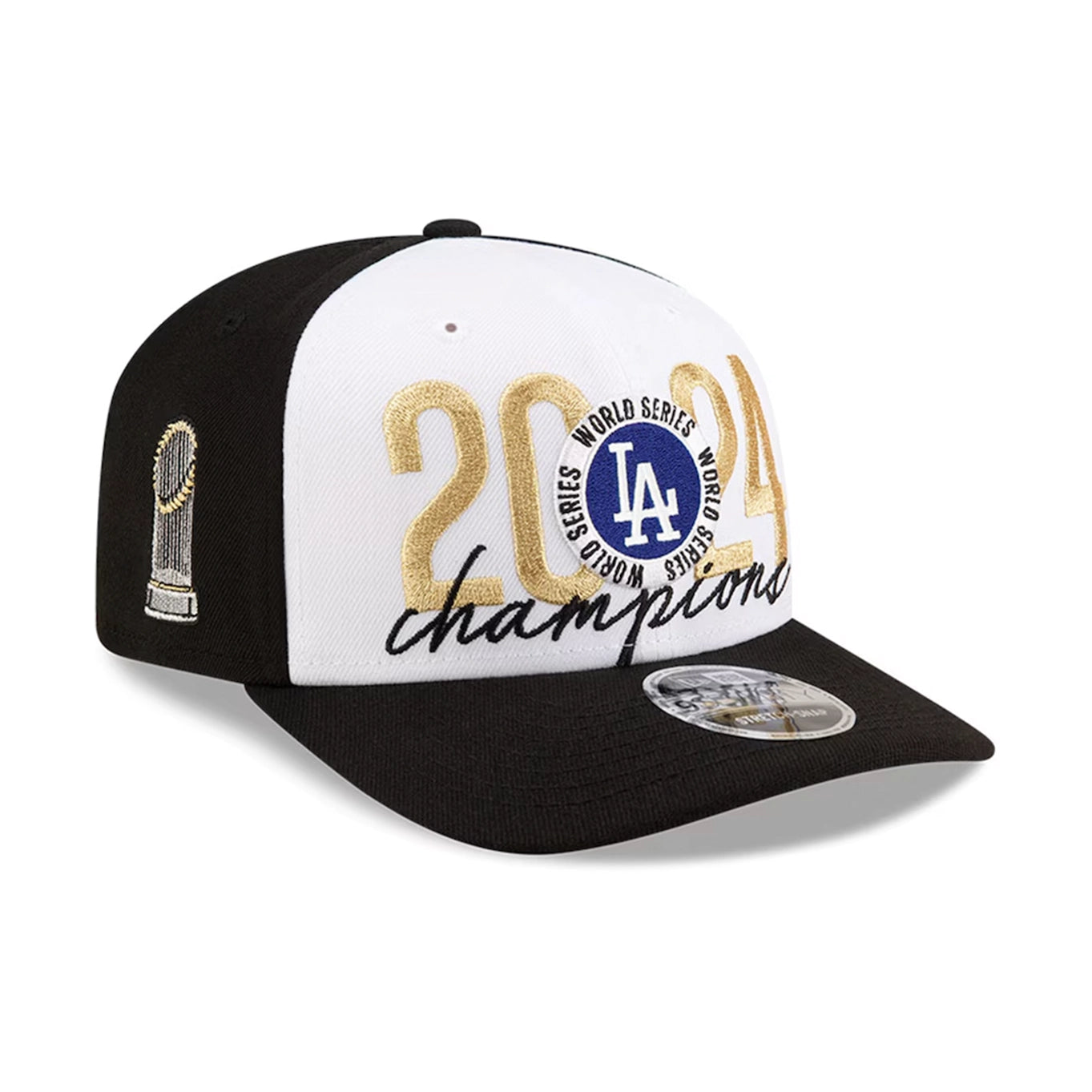 New Era 9Seventy Los Angeles Dodgers 2024 World Series Champions Locker Room Snapback Hat - Black, White