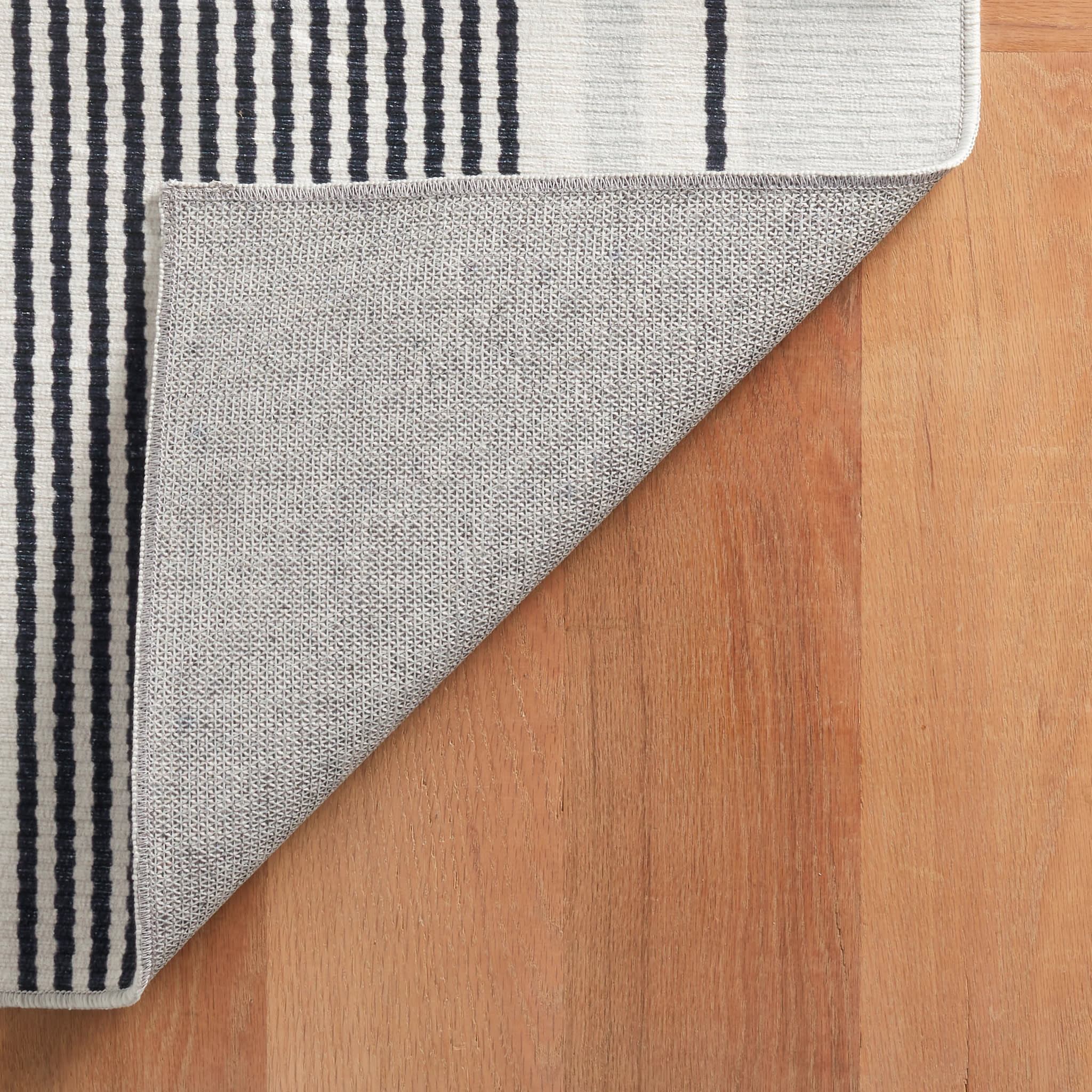 Gunner Stripe Grey Machine Washable Rug