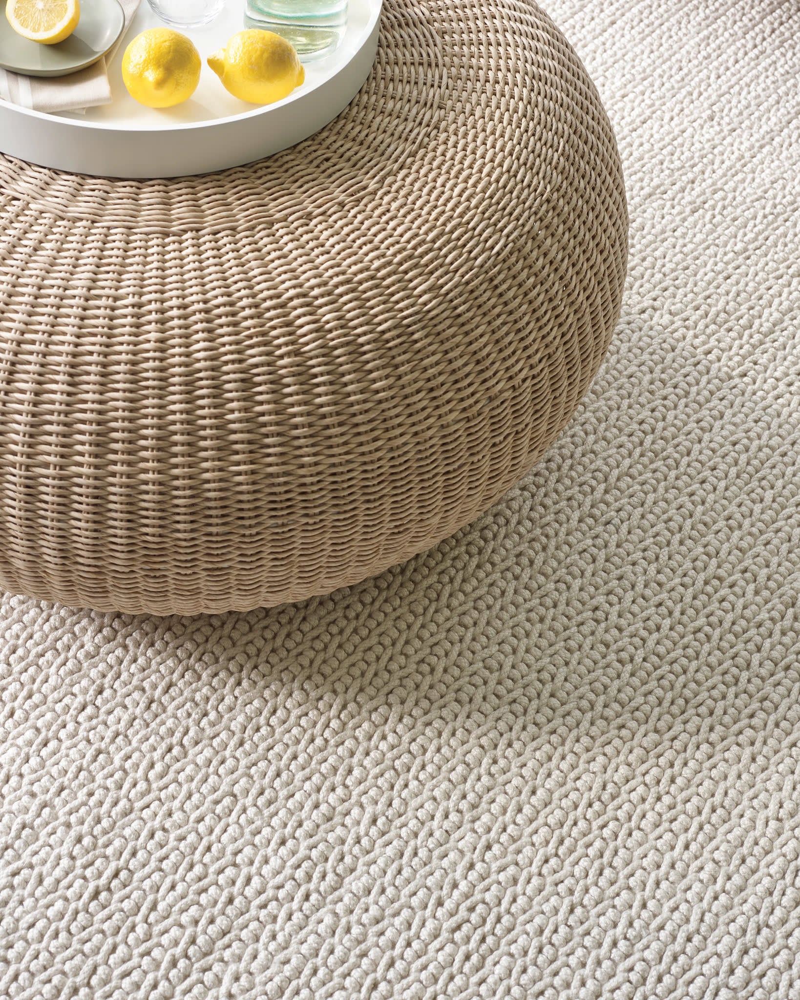 Veranda Ivory Handwoven Performance Rug