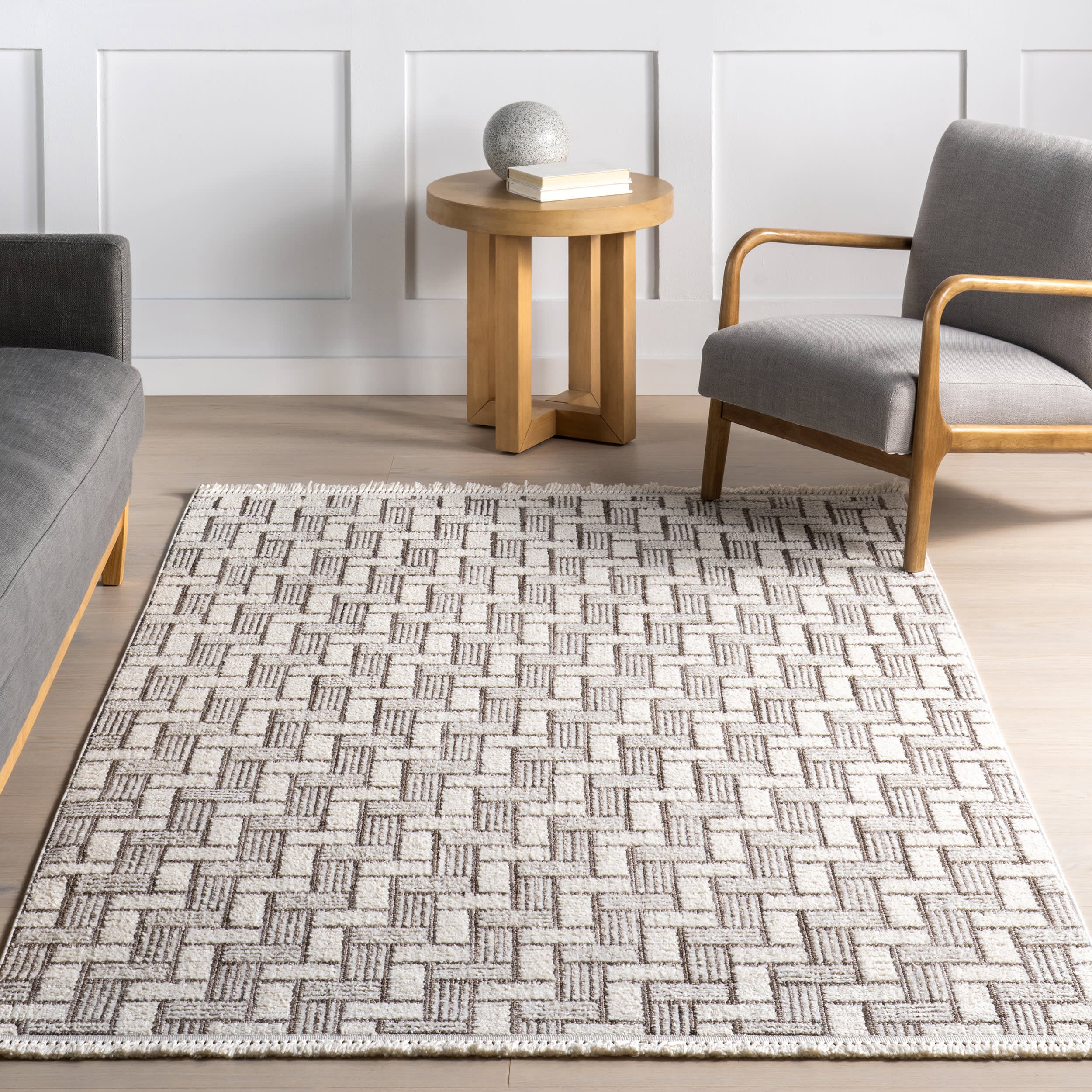 Charli Geometric Rug | Ivory