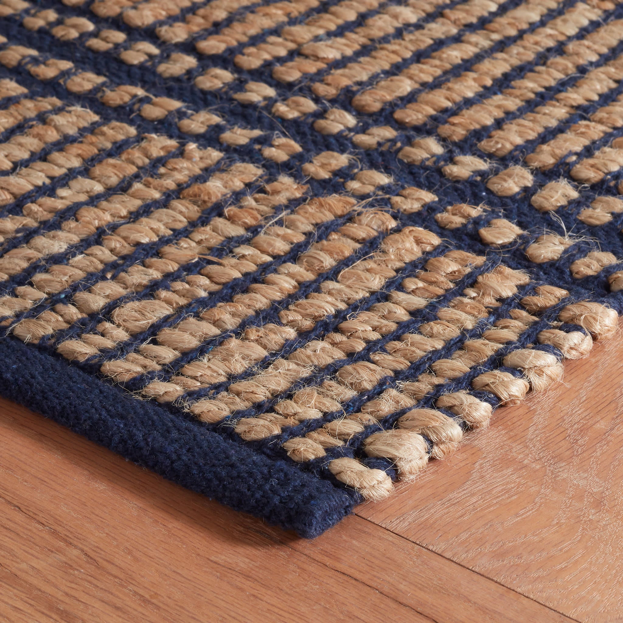 Arbor Navy Handwoven Jute Rug