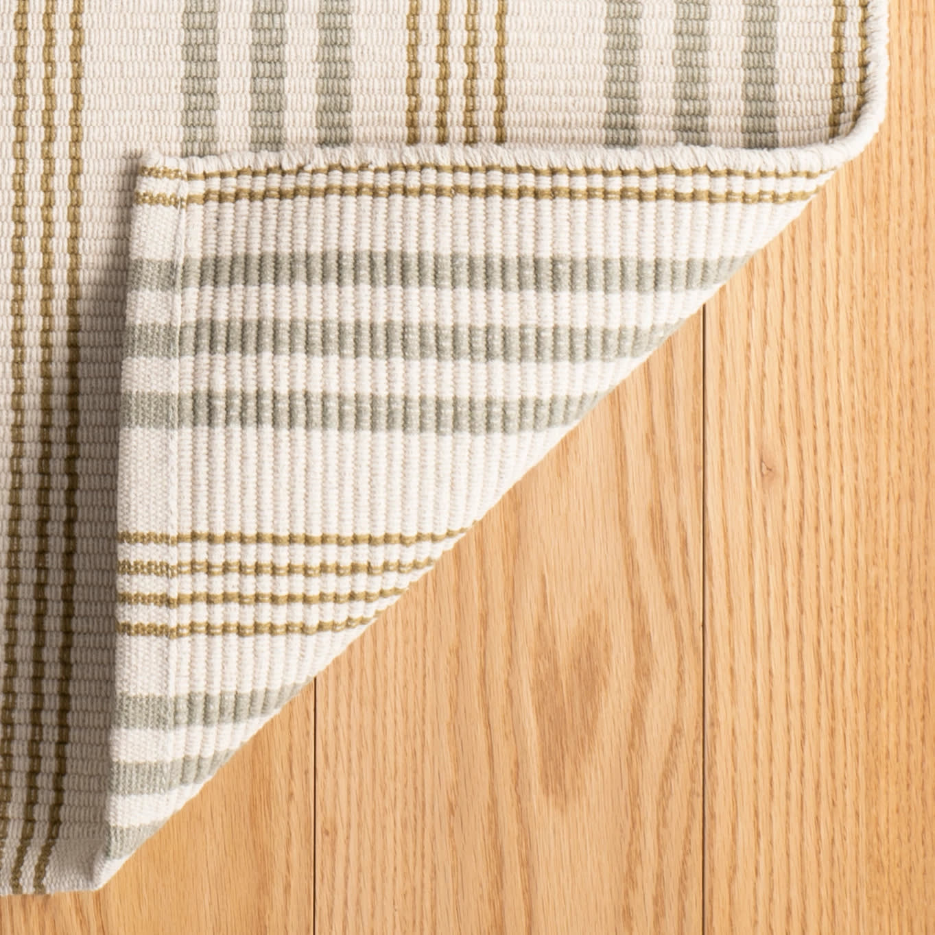 Olive Branch Handwoven Cotton Rug