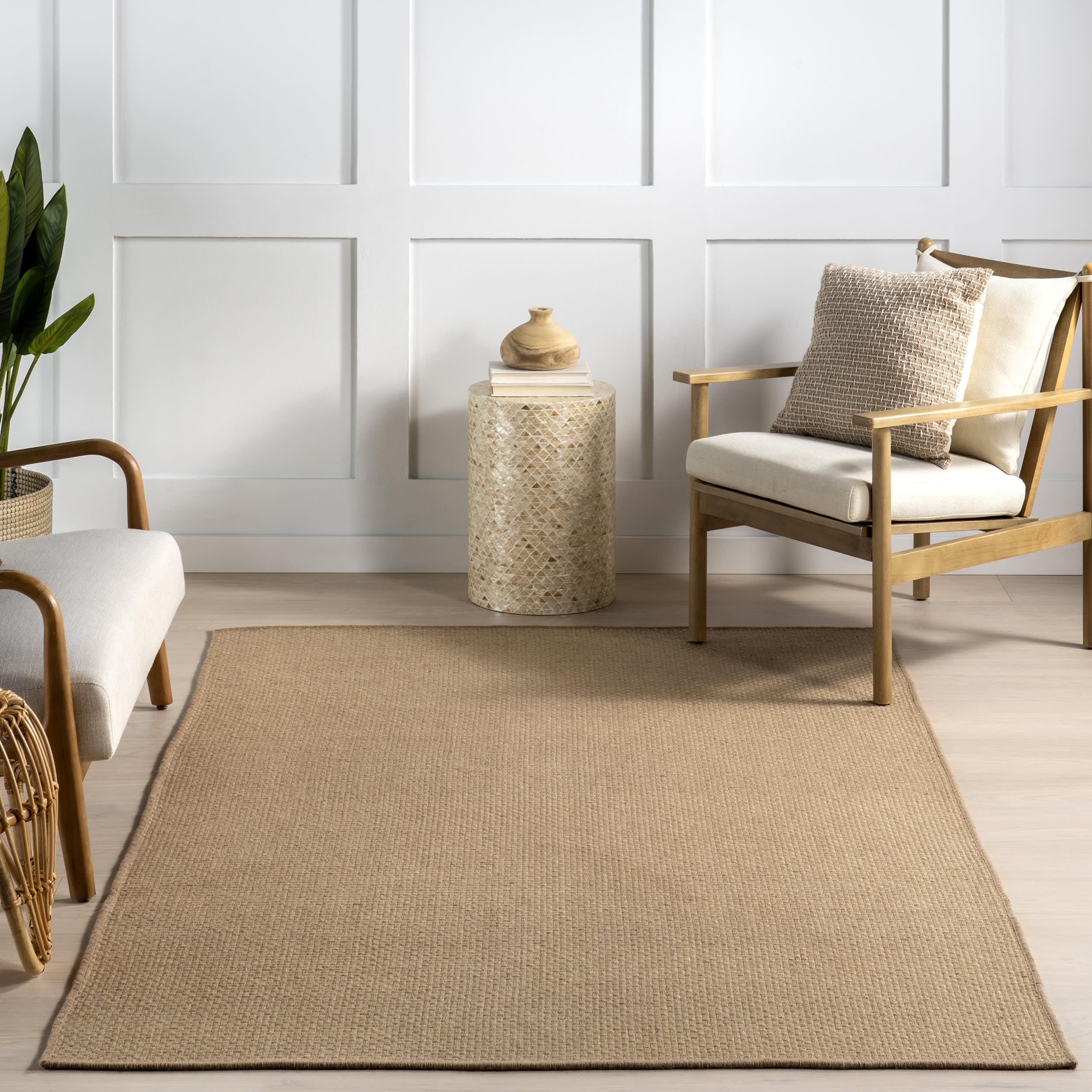 Tabytha Solid Jute Rug | Natural