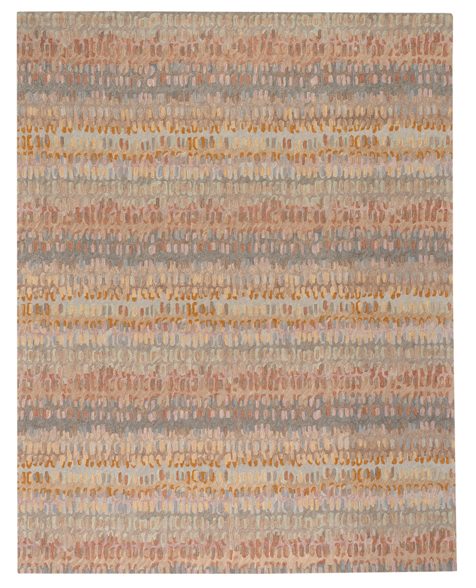 Paint Chip Stone Hand Micro Hooked Wool Rug