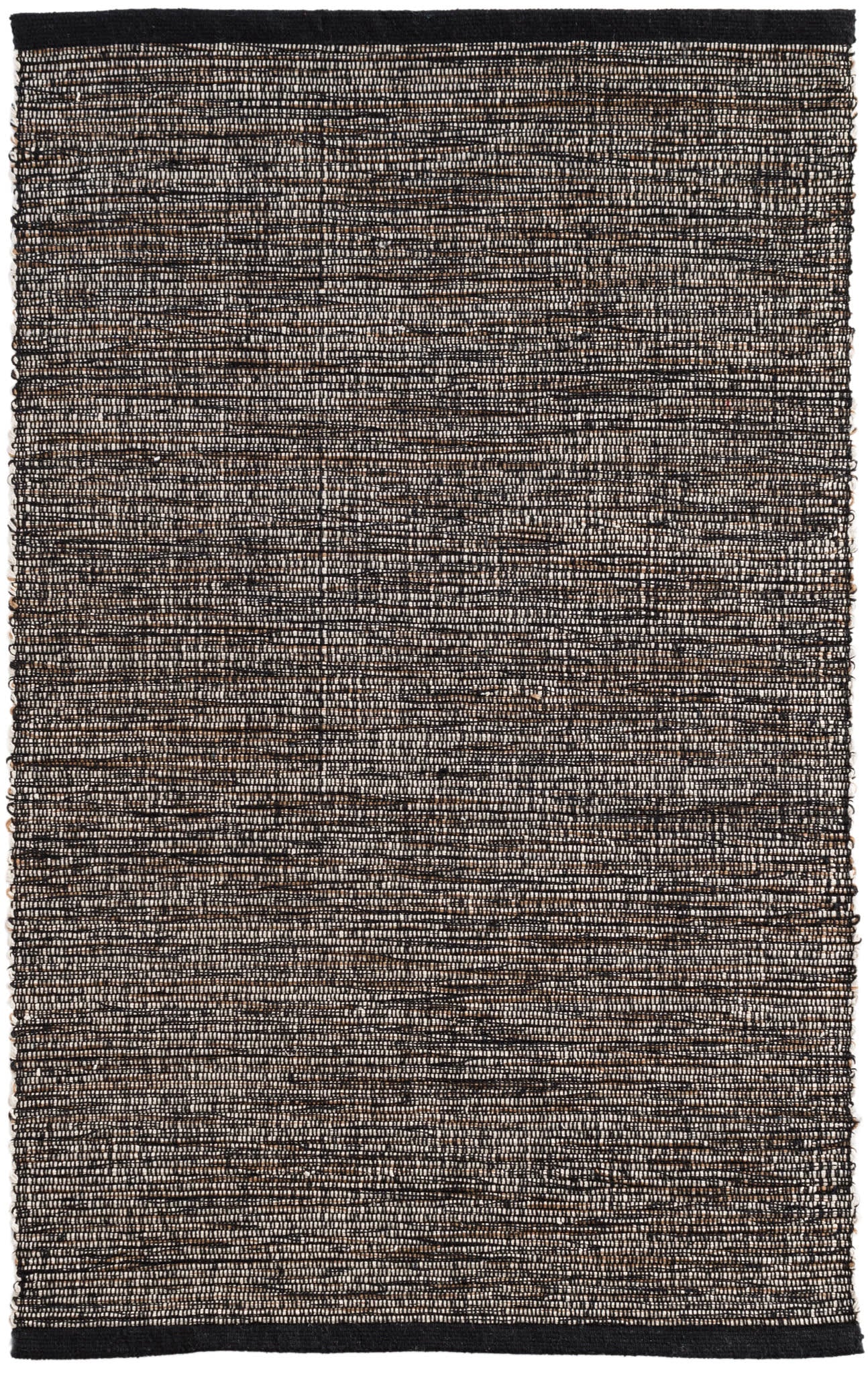 Lexington Black/Brown Handwoven Cotton Rug