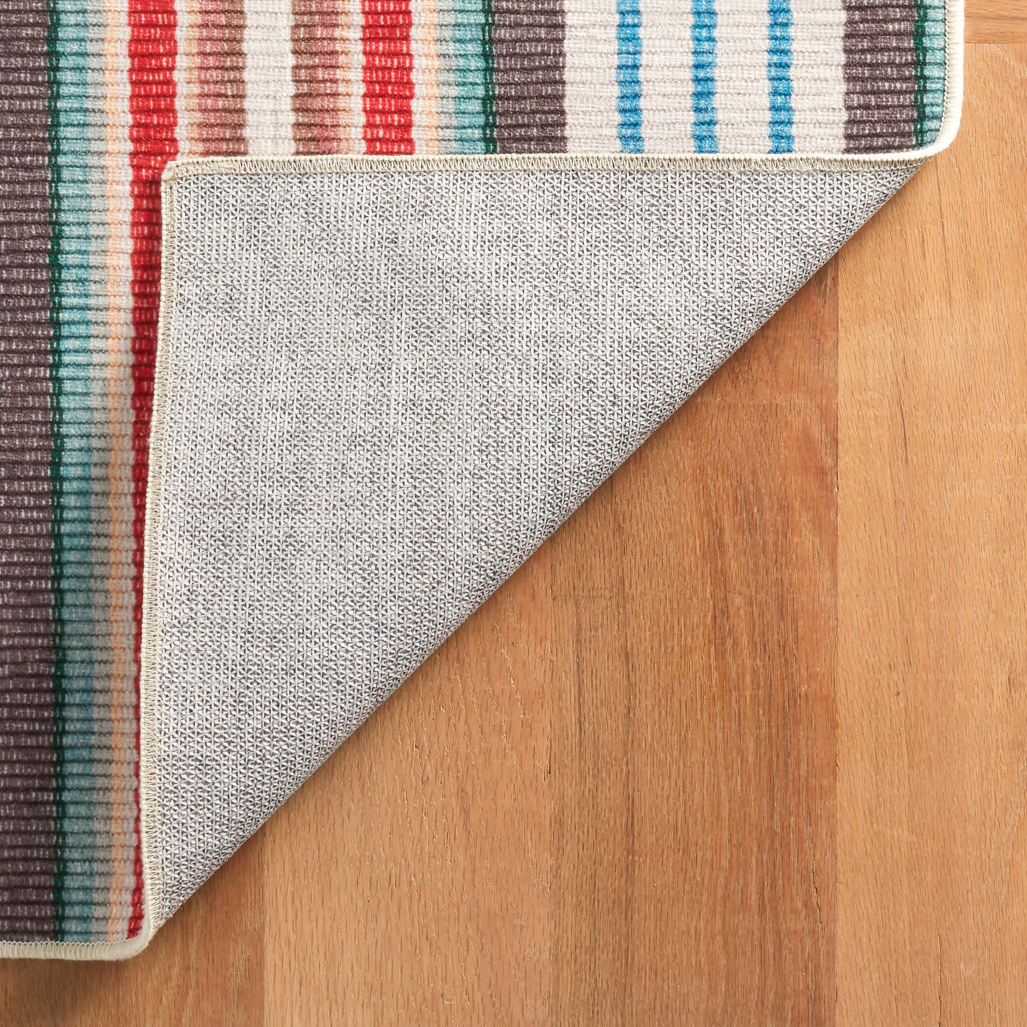 Ranch Stripe Multi Machine Washable Rug