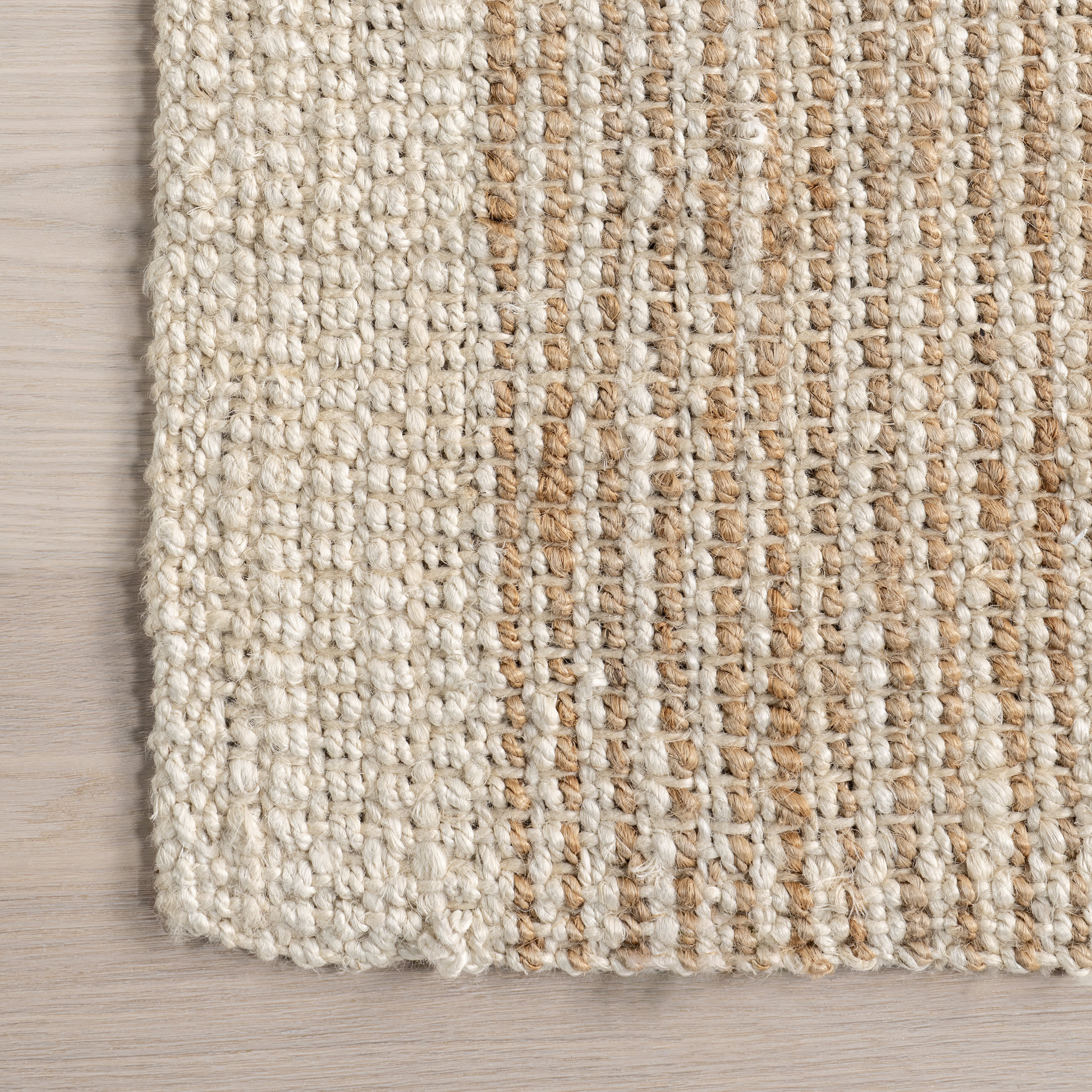 Freida Jute Bordered Rug | Ivory