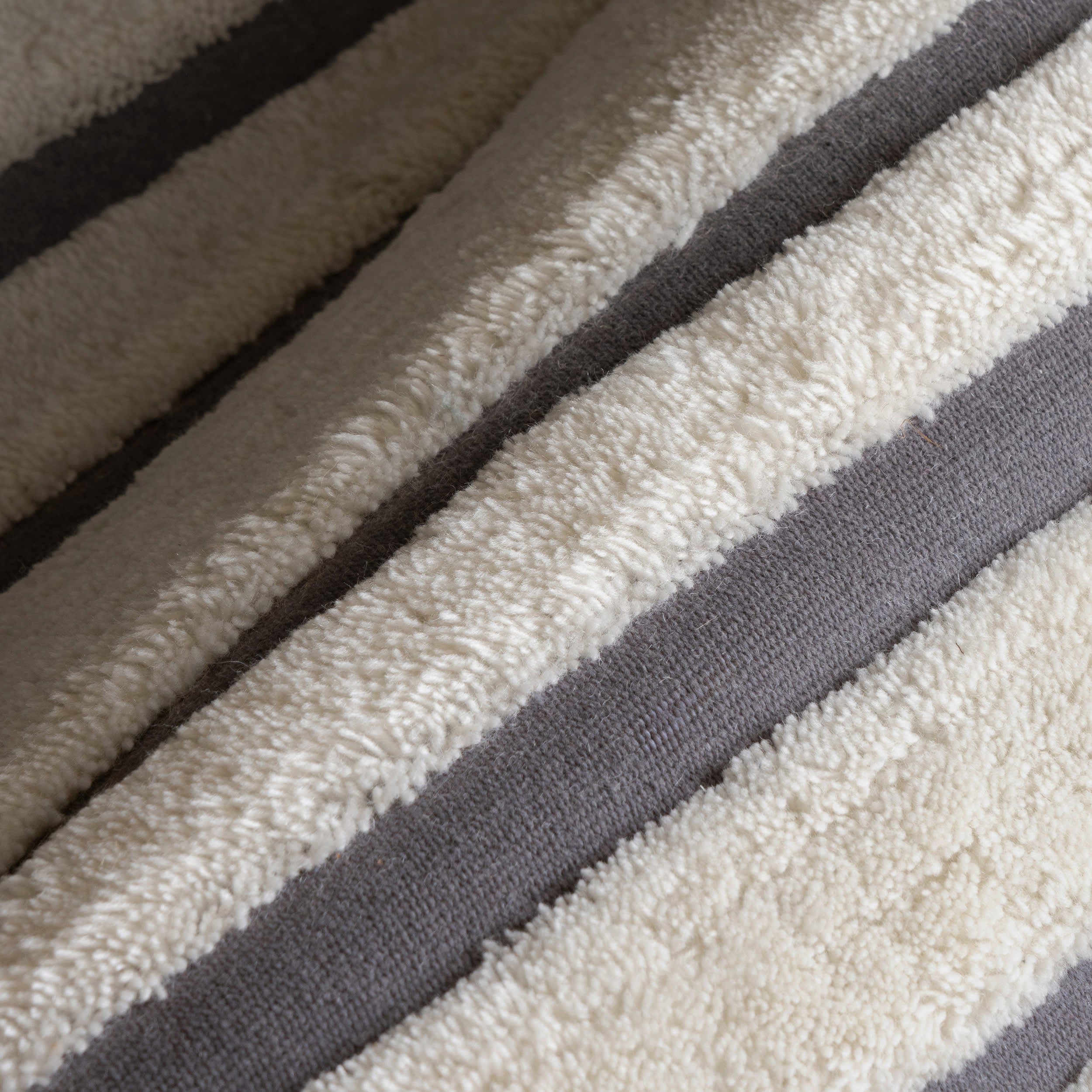 Studio Striped New Zealand Wool Rug | Ivory