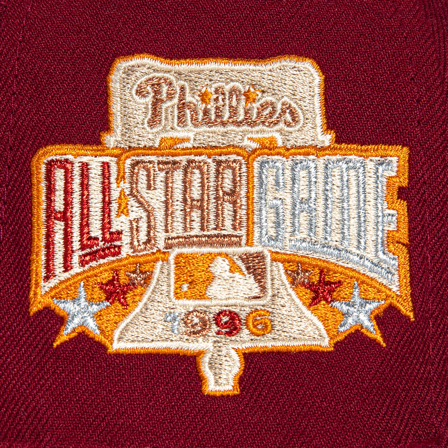 New Era 59Fifty 2Wild Philadelphia Phillies 1996 All Star Game Patch Alternate Hat - Cardinal, Maroon