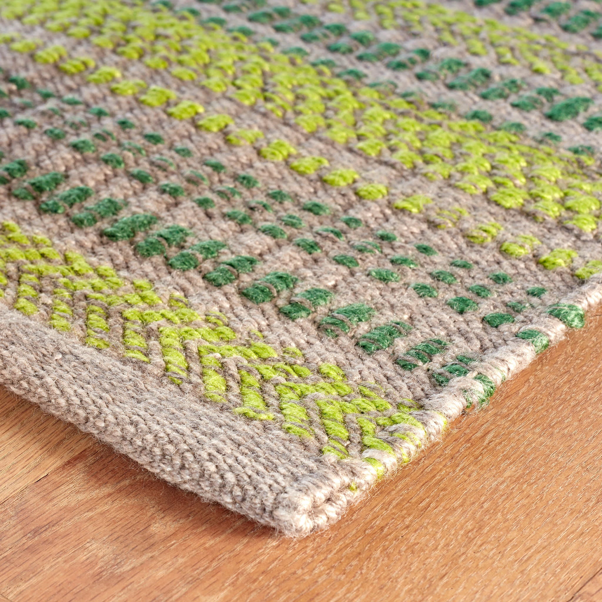 Sooner Than Later Green Handwoven Indoor/Outdoor Rug